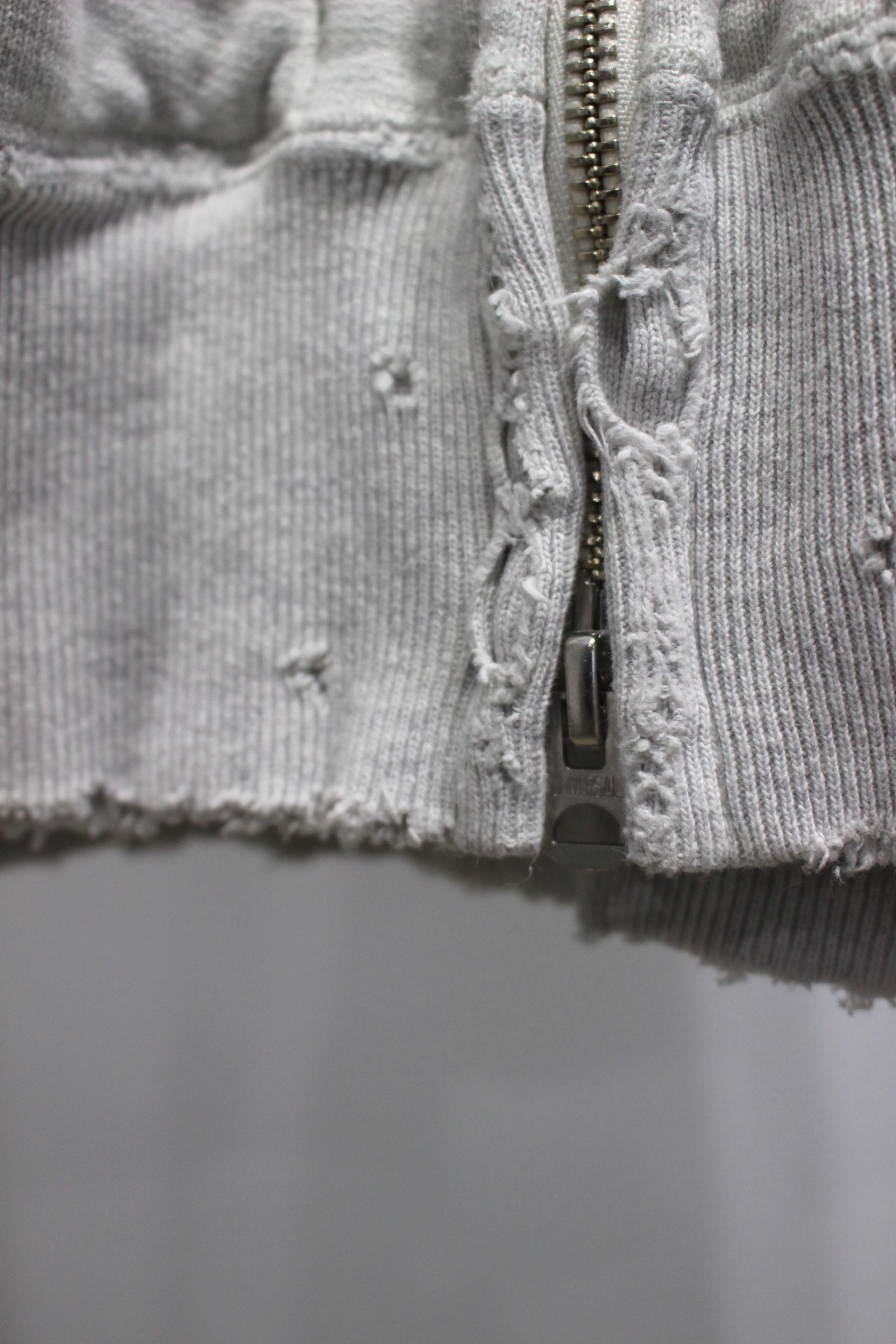 ZIP UP HOODIE | HEATHER WHITE | フーディー