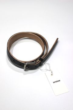25mm OAK BARK LEATHER BELT | BLACK | ベルト | 幅2.5cm