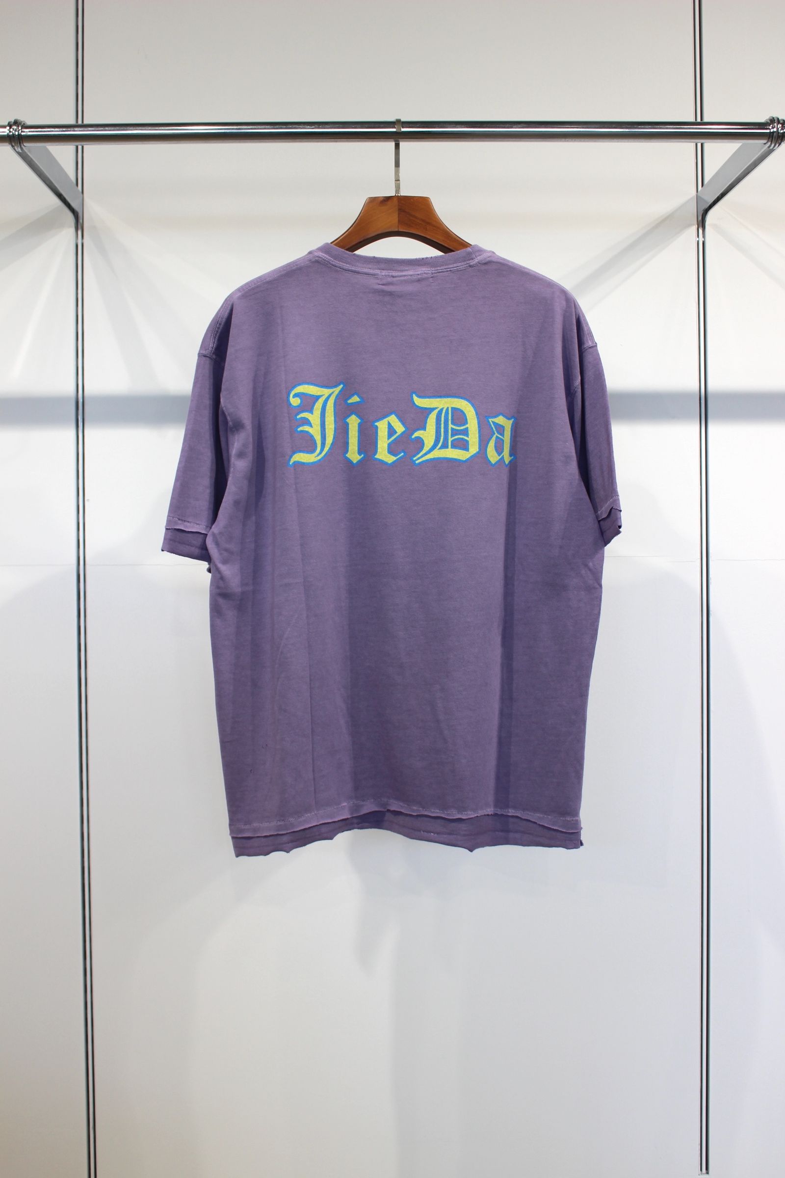 【関税込み】JieDa パープル Gothic Tシャツ JieDa - DAMAGE GOTHIC PIGMENT TEE/Tシャツ/パープル | NapsNote