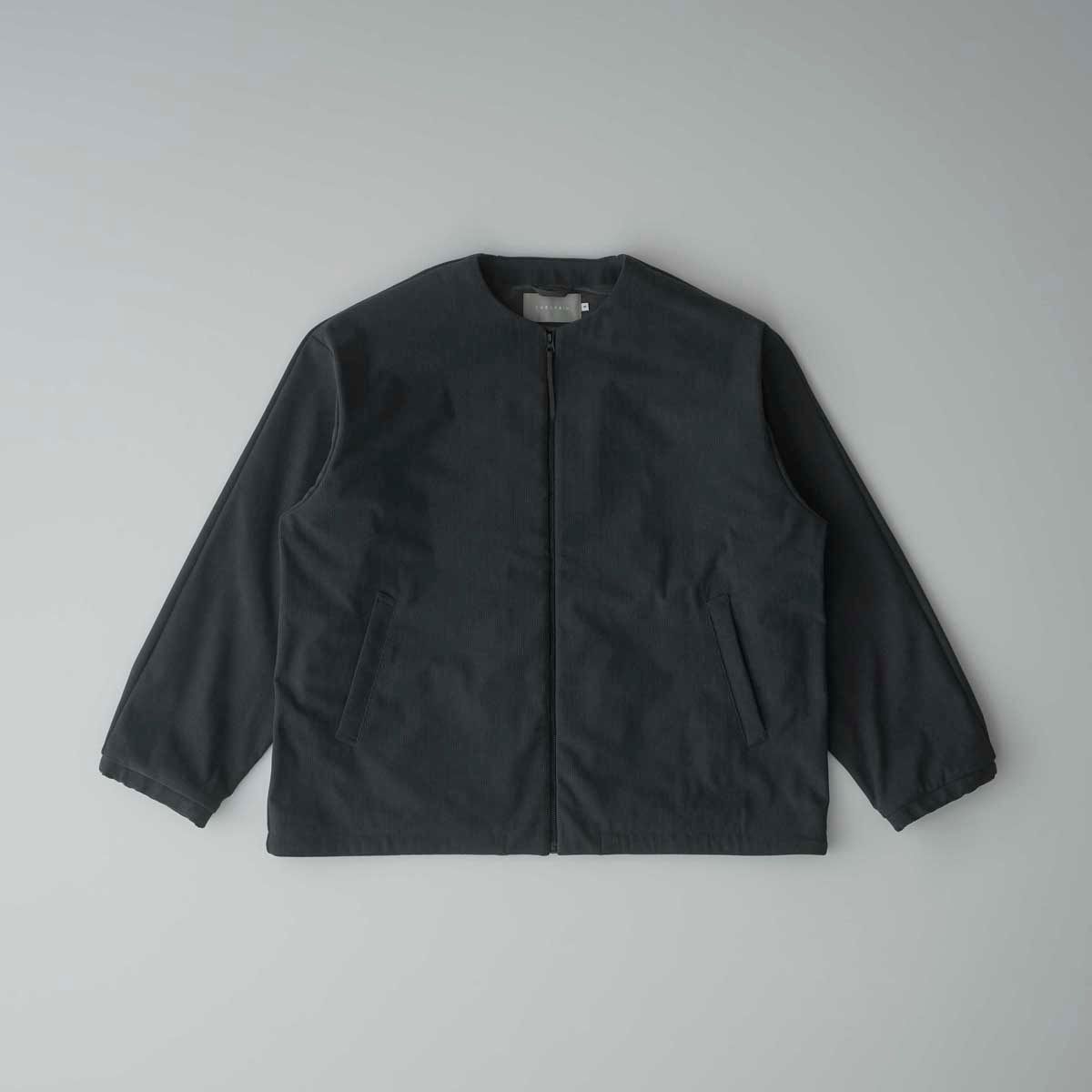 TRICOT CORDUROY COLLARLESS BLOUSON | NAVY | コーデュロイブルゾン