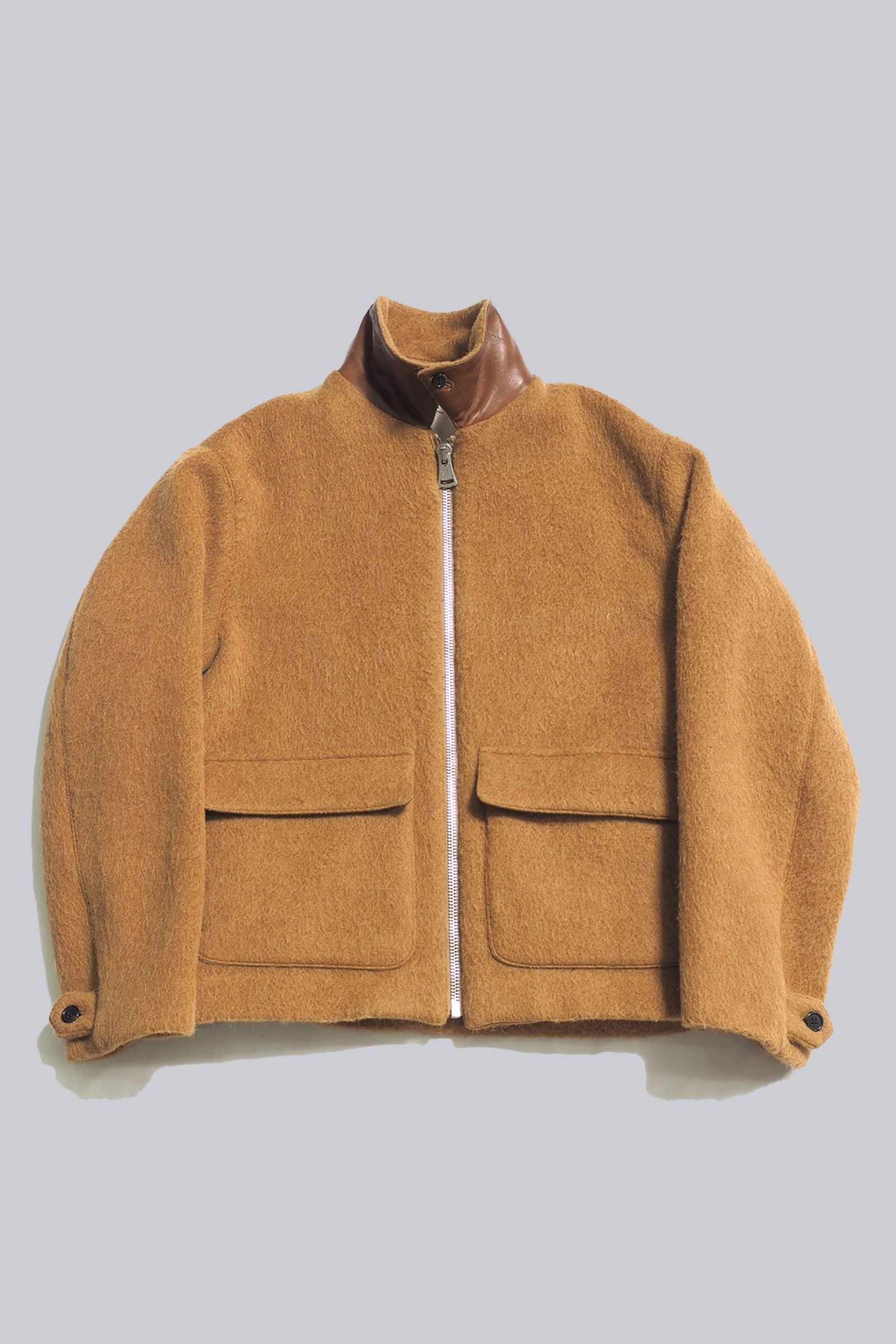 DOUBLE FACE HAIRY ALPACA WOOL SPORTS JACKET | CAMEL BEIGE | ジャケット
