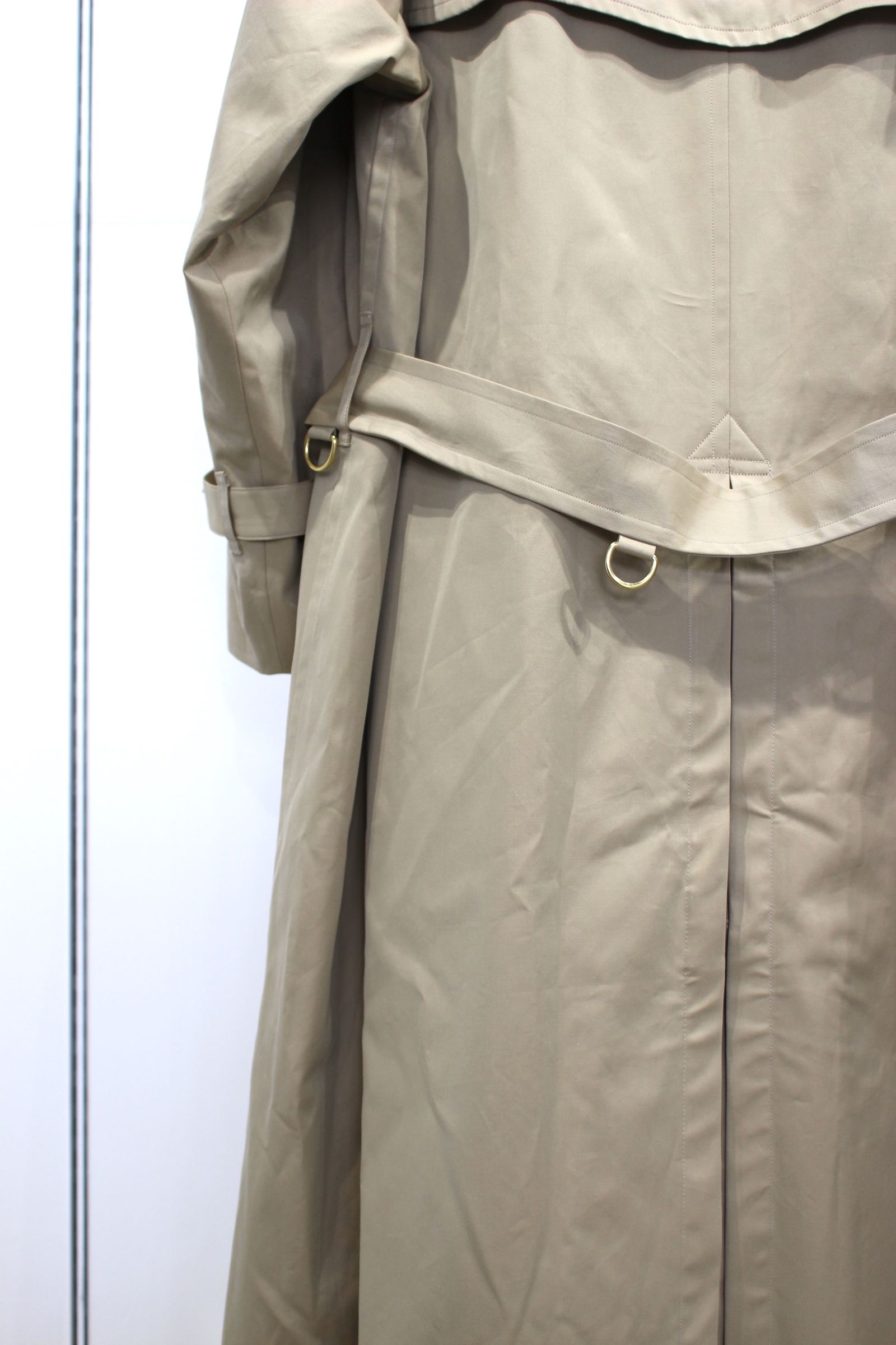 INTERIM - HYPER BIG GIZA GABERDINE TRENCH COAT/BEIGE | NapsNote