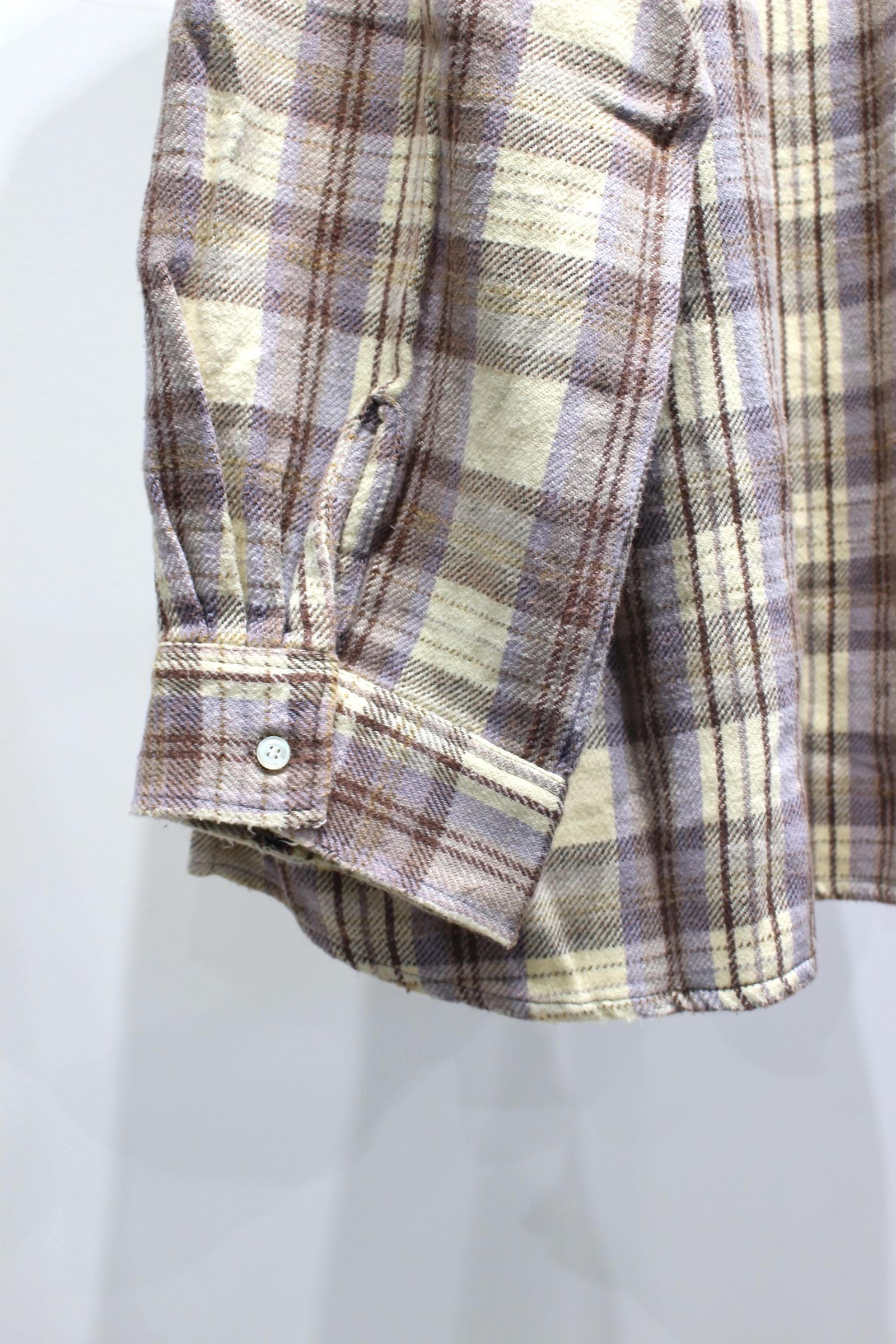 NEL CHECK OVER WORK SHIRT | IVORY | ネルシャツ