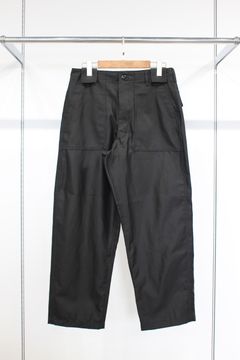 GIZA BACK SATIN BAKER PANTS/BLACK