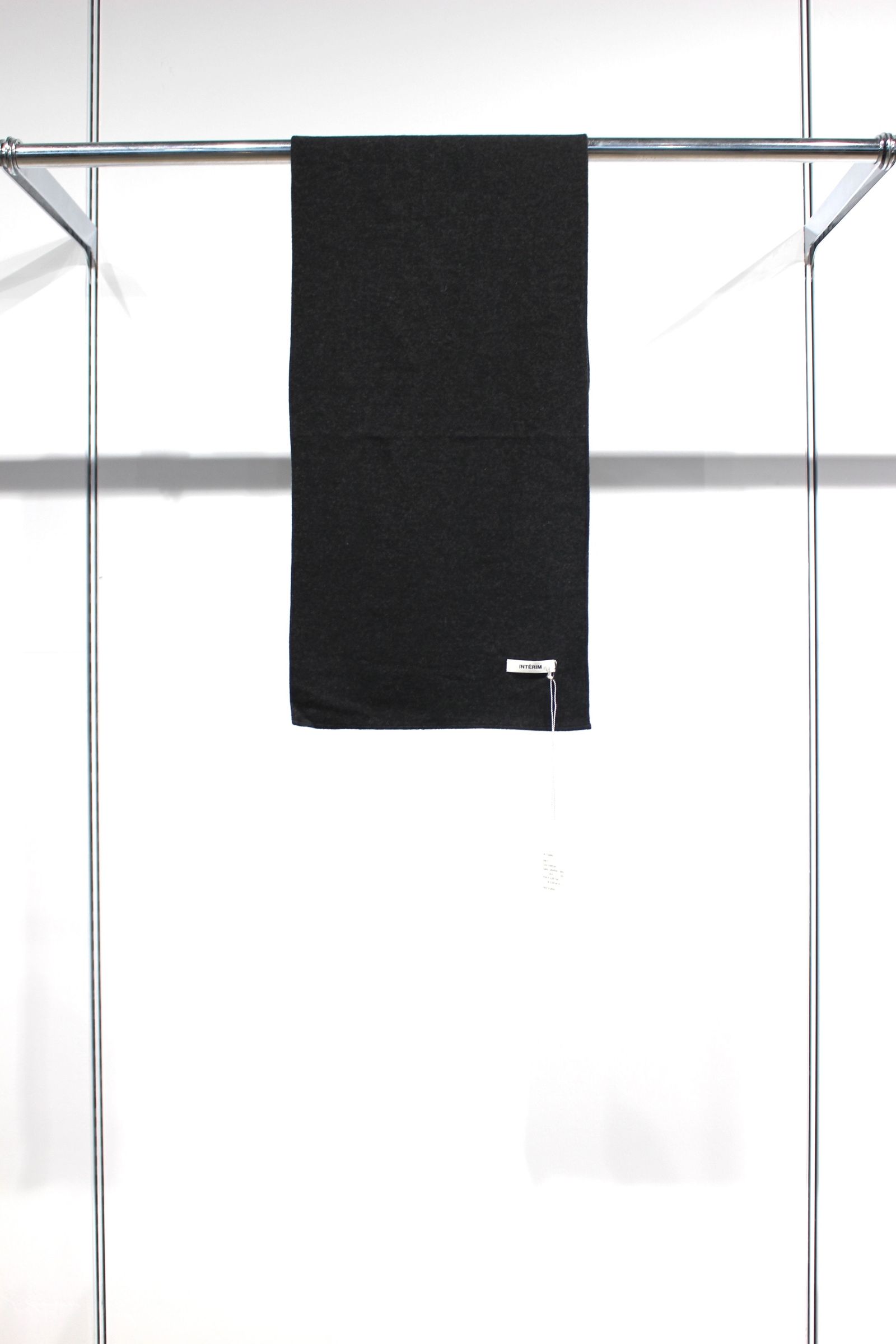 [ラスト1点] RE-USE CASHMERE SILK TWILL NARROW SCARF | CHARCOAL | スカーフ