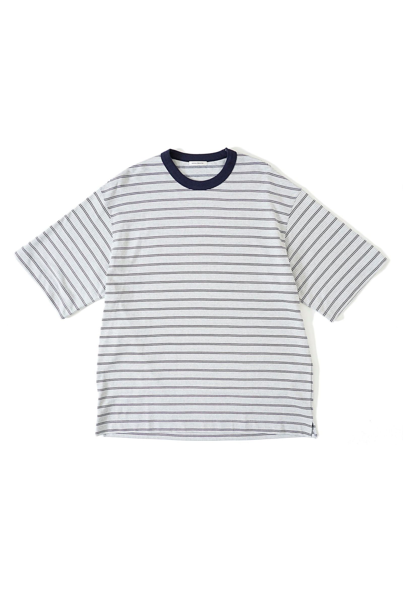 PMULTI BORDER S/S T-SHIRT/NAVY