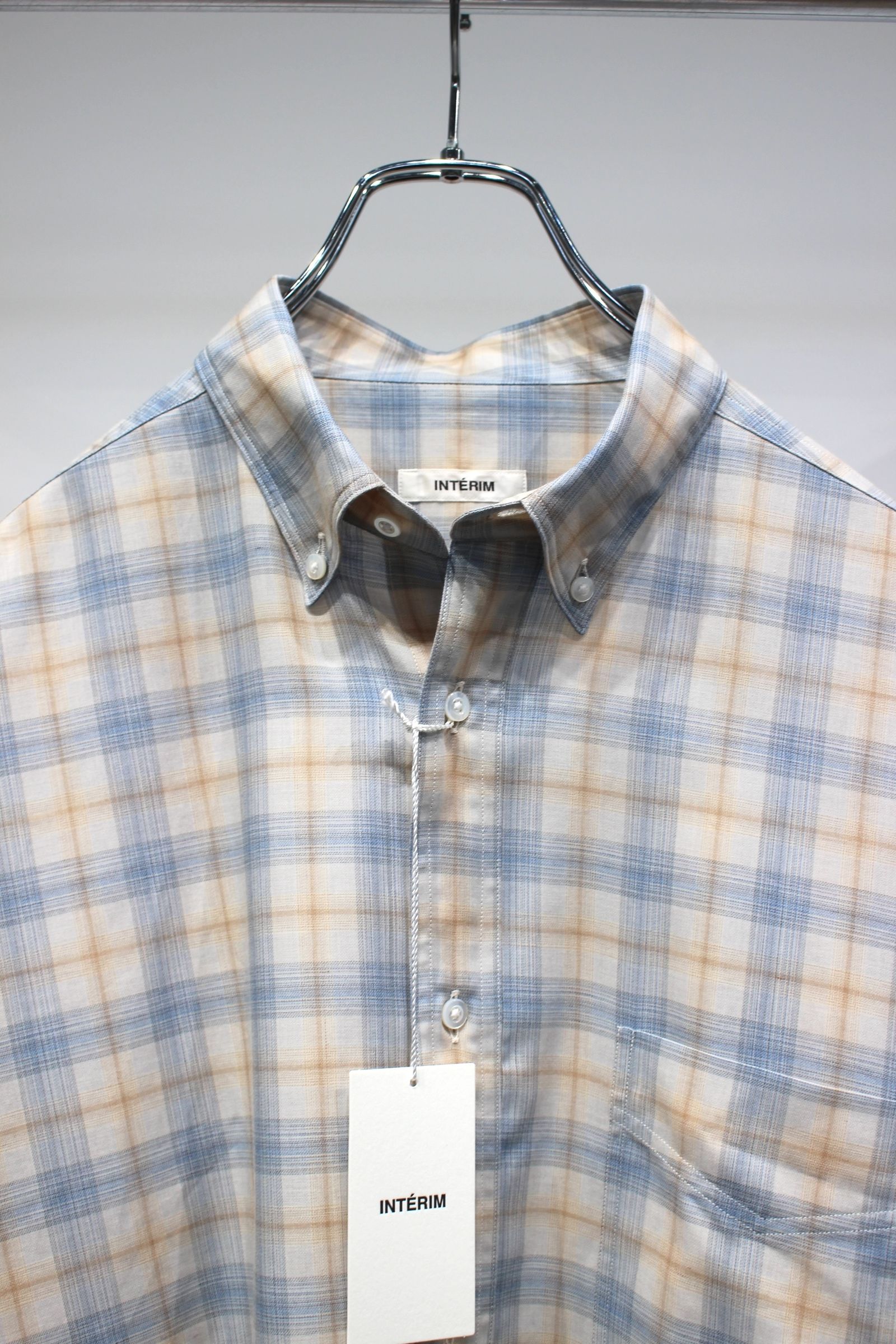 [ラスト1点] SUPIMA WOOL CHECK 90s FIT BUTTON DOWN SHIRT | BLUE CHECK | チェックシャツ