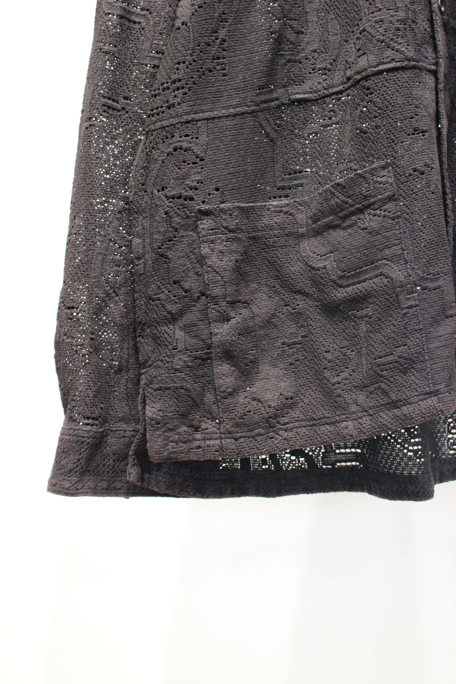 AGING LACE WORK SHIRT | BLACK | シャツ