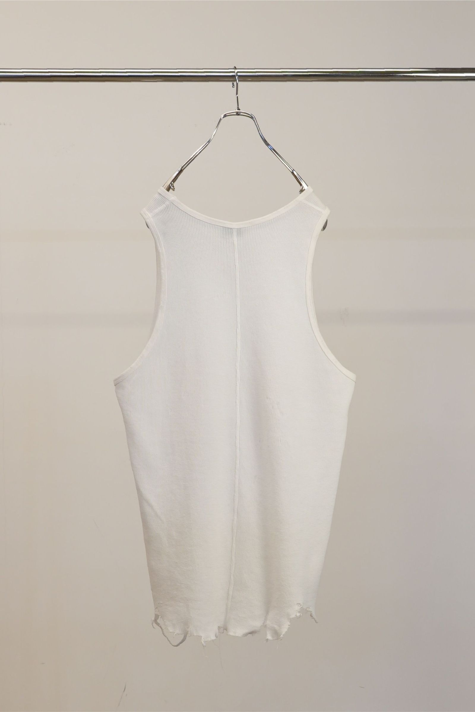 DAMAGE WAFFLE TANK | WHITE | タンクトップ