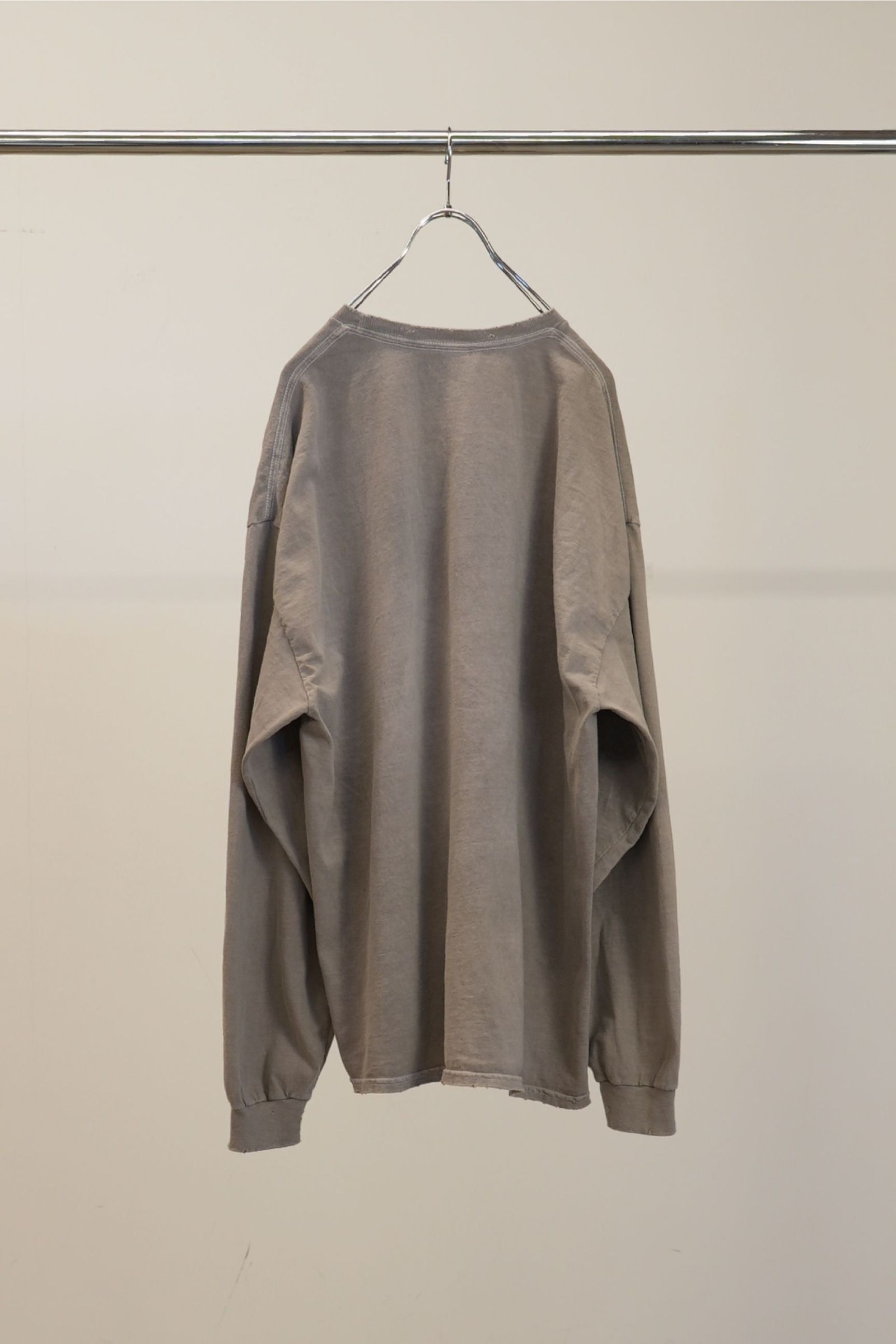 EMBROIDERY DYED LS | GRAY | カットソー