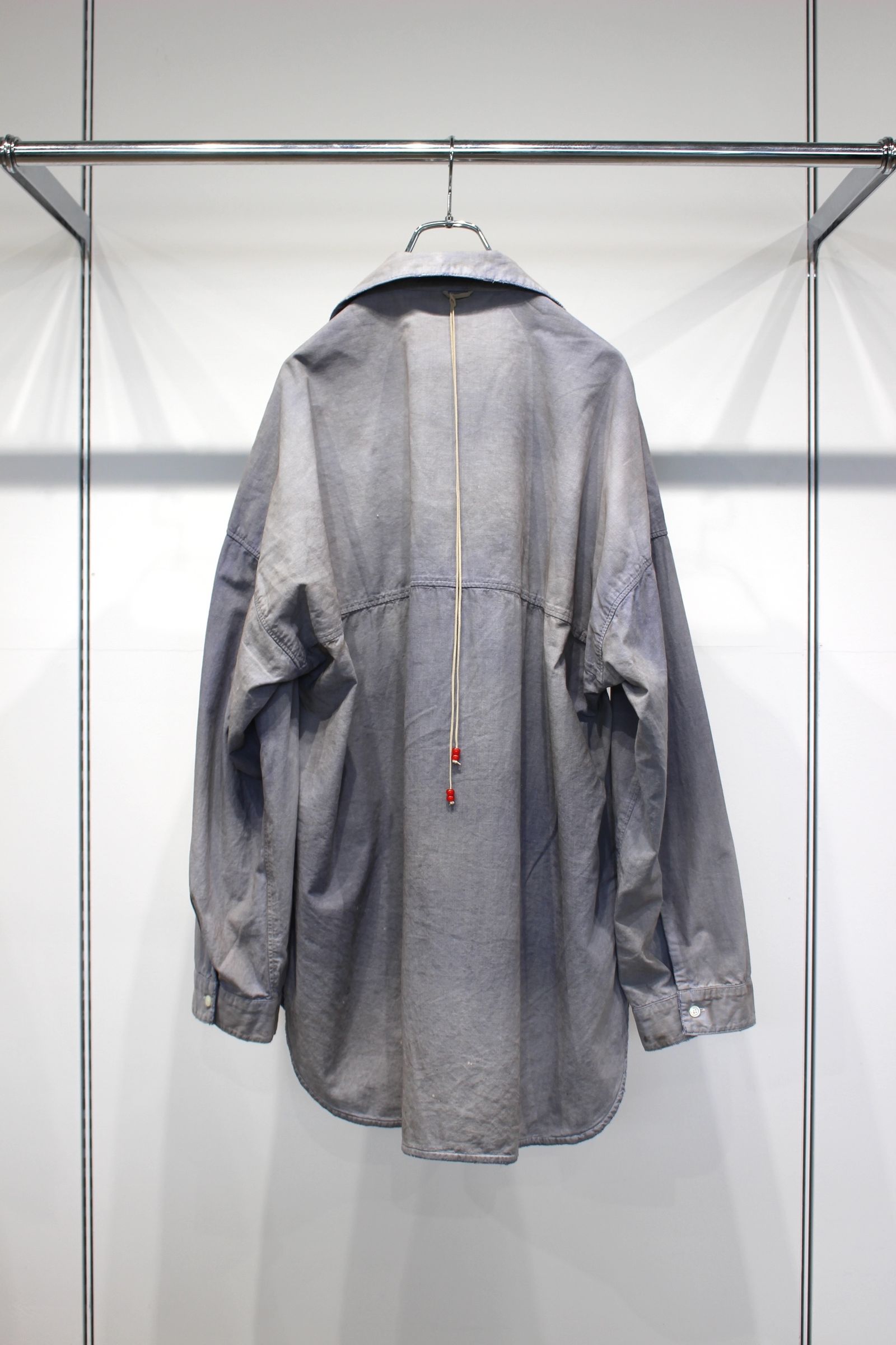 AGING CHAMBRAY LONG SHIRT | DUSKY PURPLE | シャンブレーシャツ