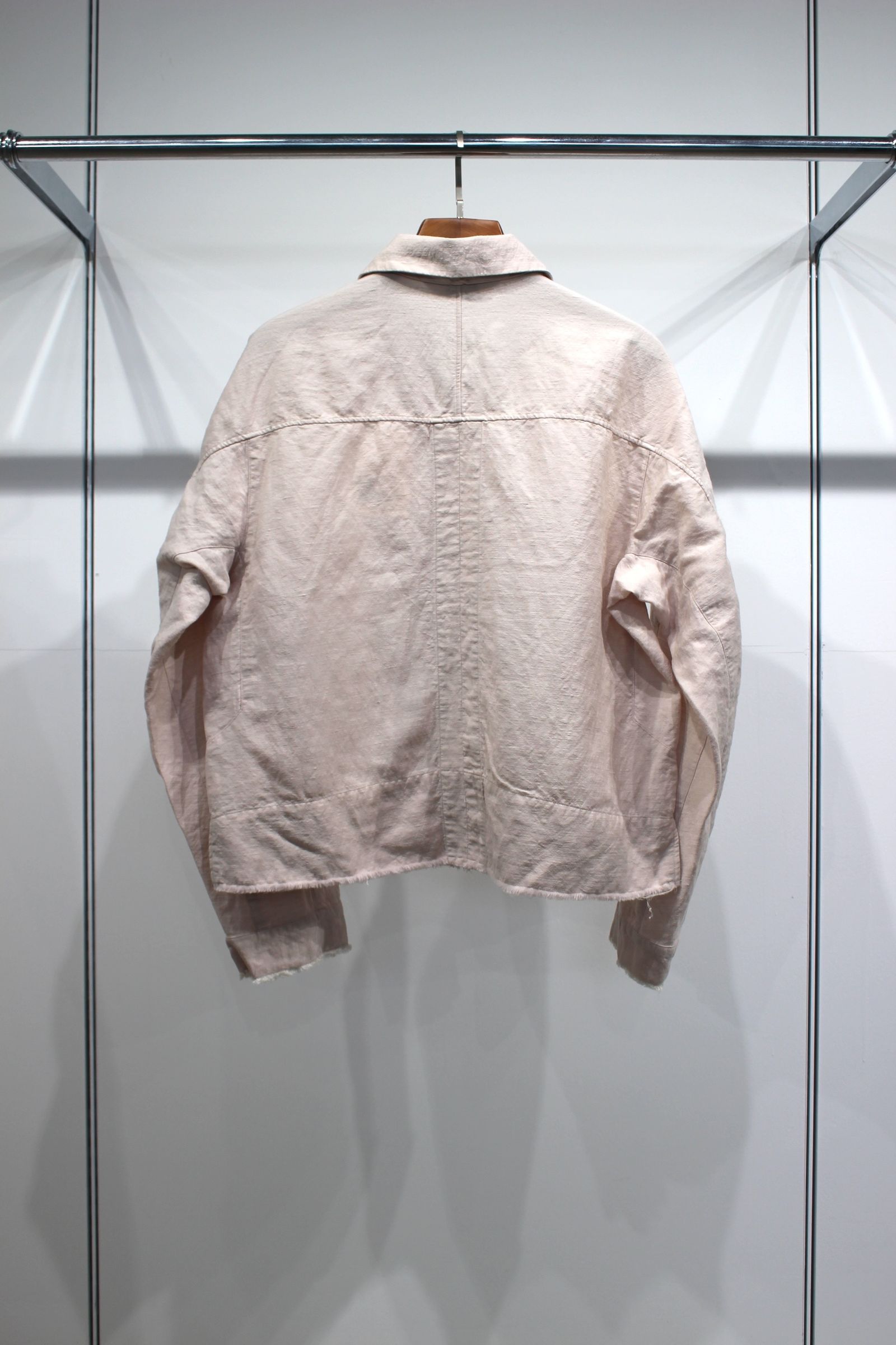 W/L SHORT ZIPUP SHIRT | PINKBEIGE | ジップアップシャツ