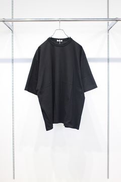 SEA ISLAND TOMPKINS LOOP JERSEY HYPER BIG BINDER NECK TUBE TEE | BLACK | カットソー