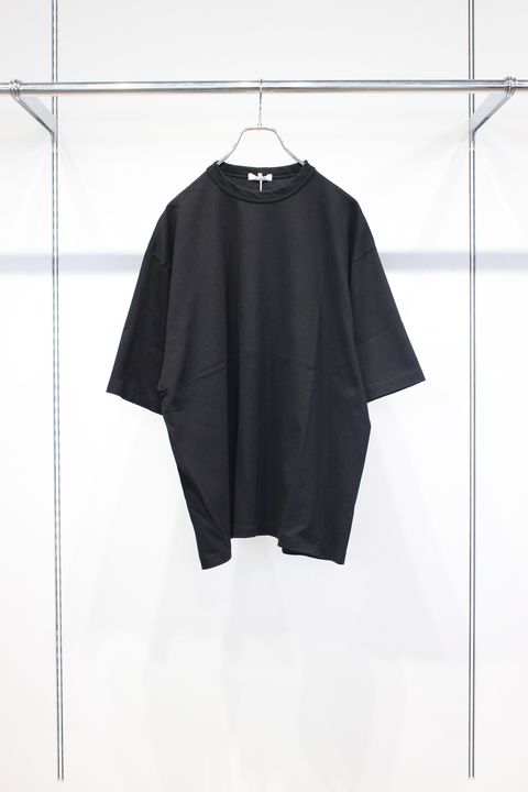 SEA ISLAND TOMPKINS LOOP JERSEY HYPER BIG BINDER NECK TUBE TEE | BLACK | カットソー