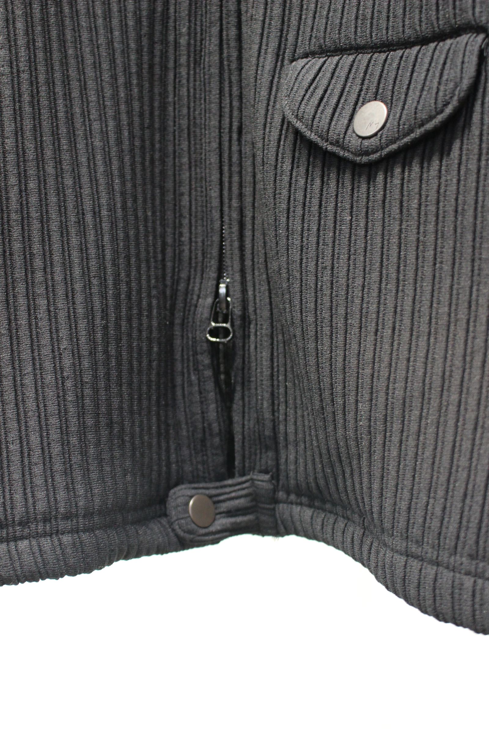 WRINKLED STRIPE SHORT SHIRT JACKET | BLACK | シャツジャケット