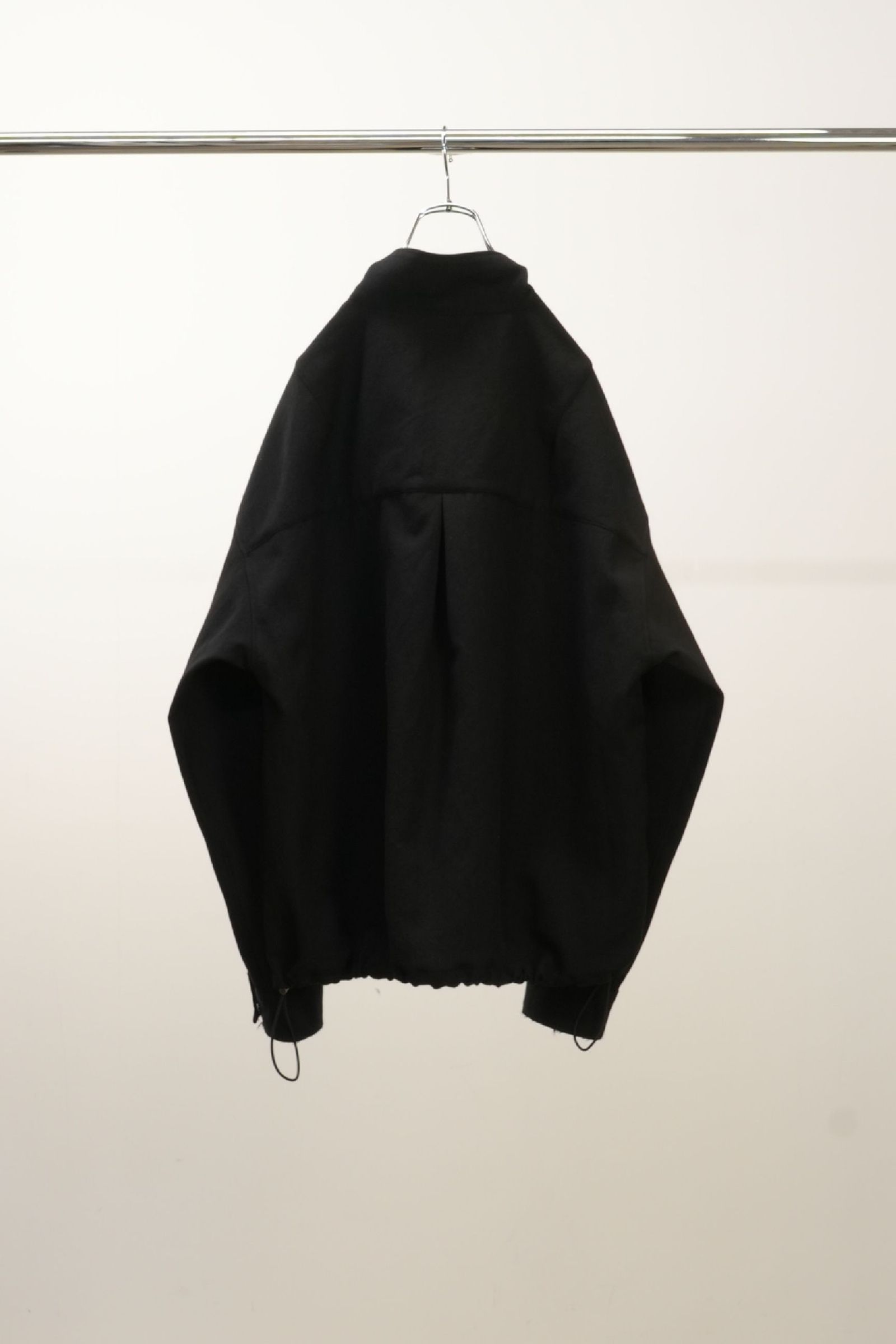 WOOL HALF ZIP PULL OVER SHIRT | BLACK | ハーフジップ