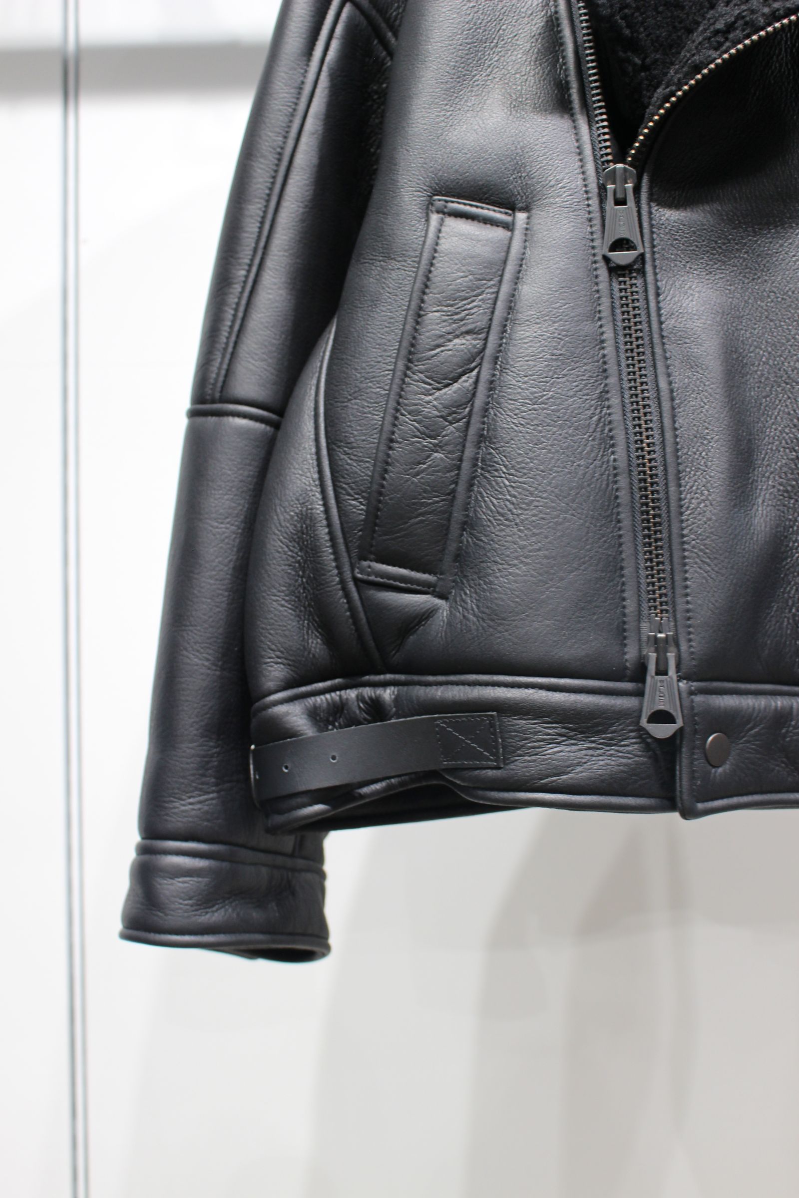 [ラスト1点] MOUTON DOUBLE JACKET | BLACK | ムートンジャケット