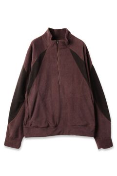 [ラスト1点] SWITCHING FLEECE HALF ZIP L/S | BROWN | フリース