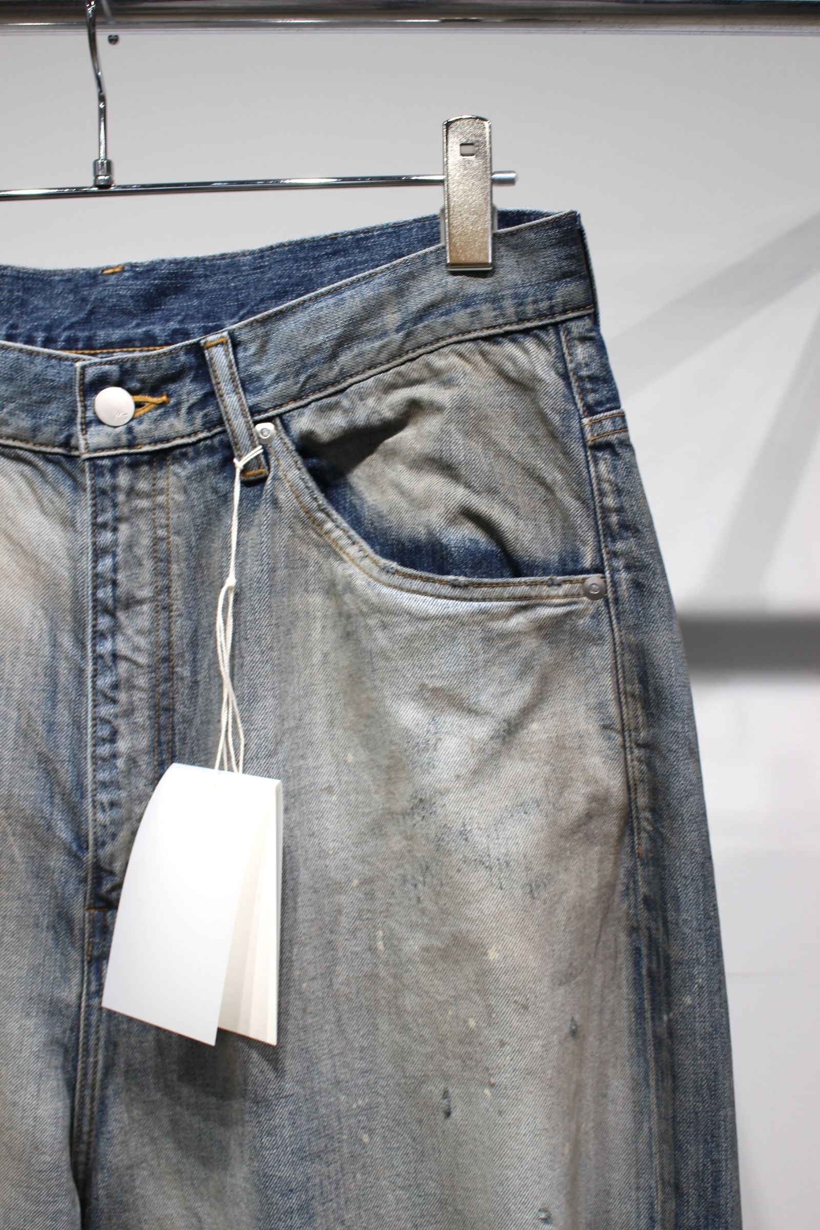 DAMAGE WIDE 5P DENIM PANTS | INDIGO | ダメージデニム
