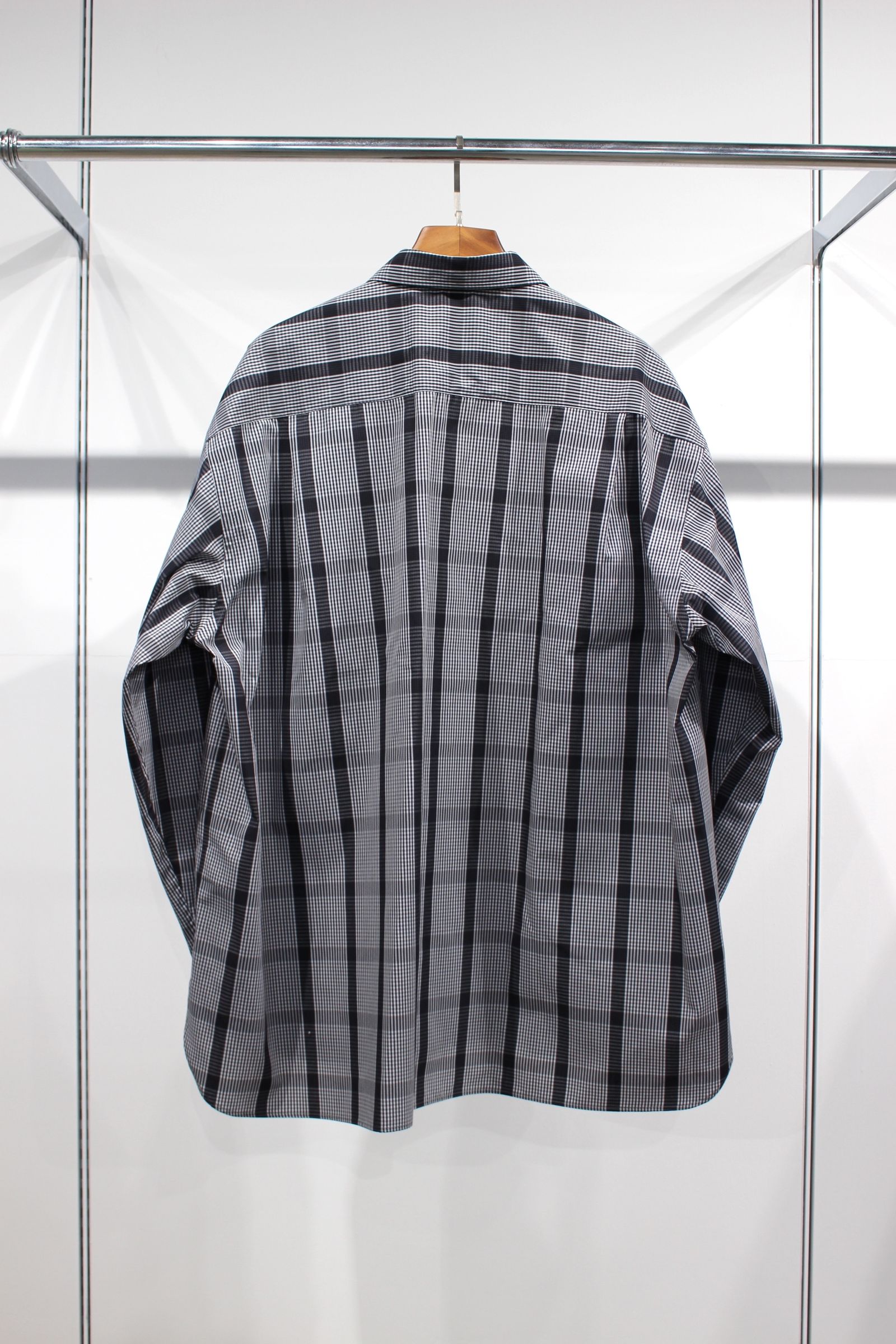 FLAP POCKET FLYFRONT SHIRT/NAVY CHECK
