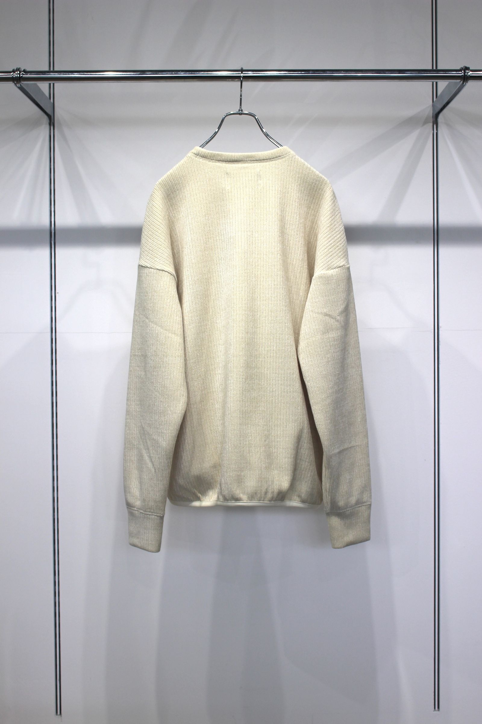 MOLLE YARN STRIPE KNIT P/O CREW-NECK | IVORY | カットソー