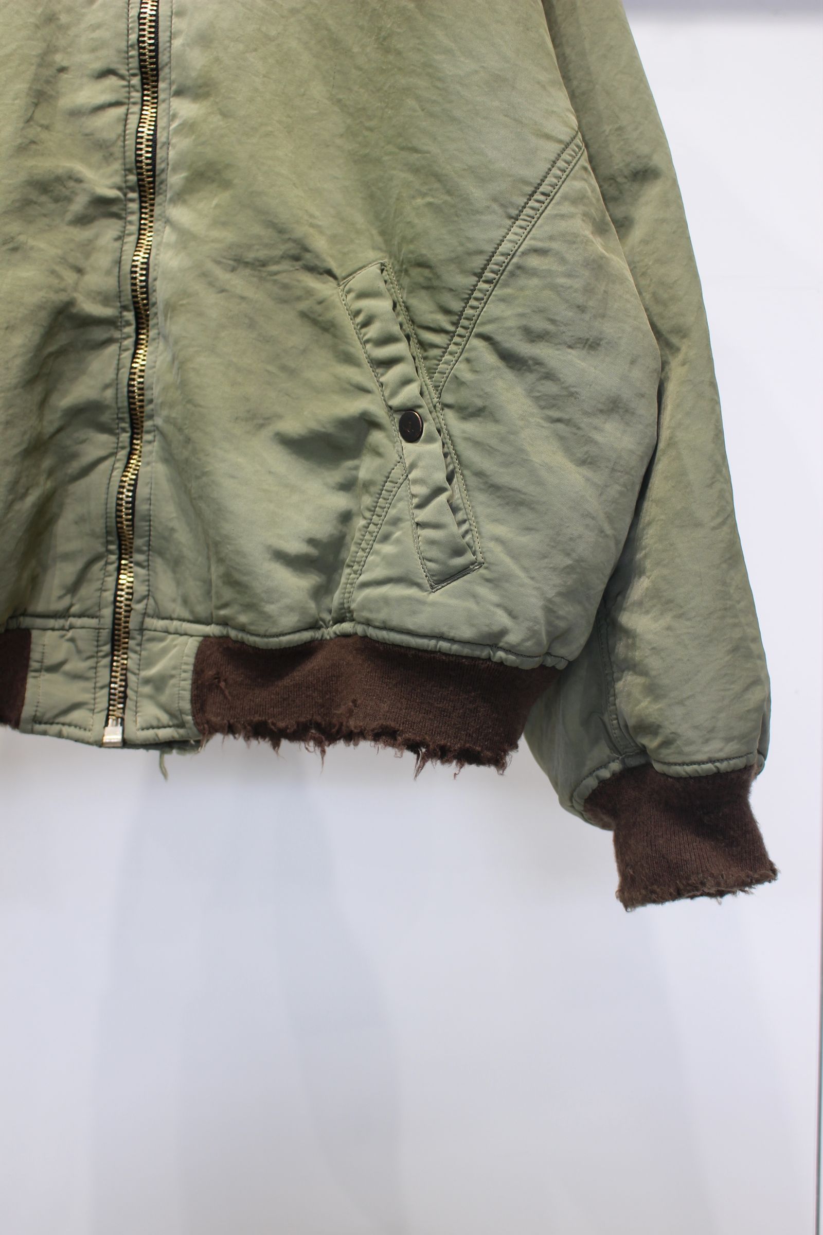 FADED BOMBER JACKET | KHAKI | ボンバージャケット