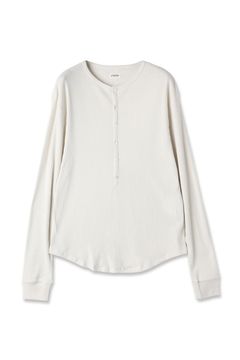 VINTAGE LIGHT RIB HENRY NECK L/S | OFF WHITE | カットソー