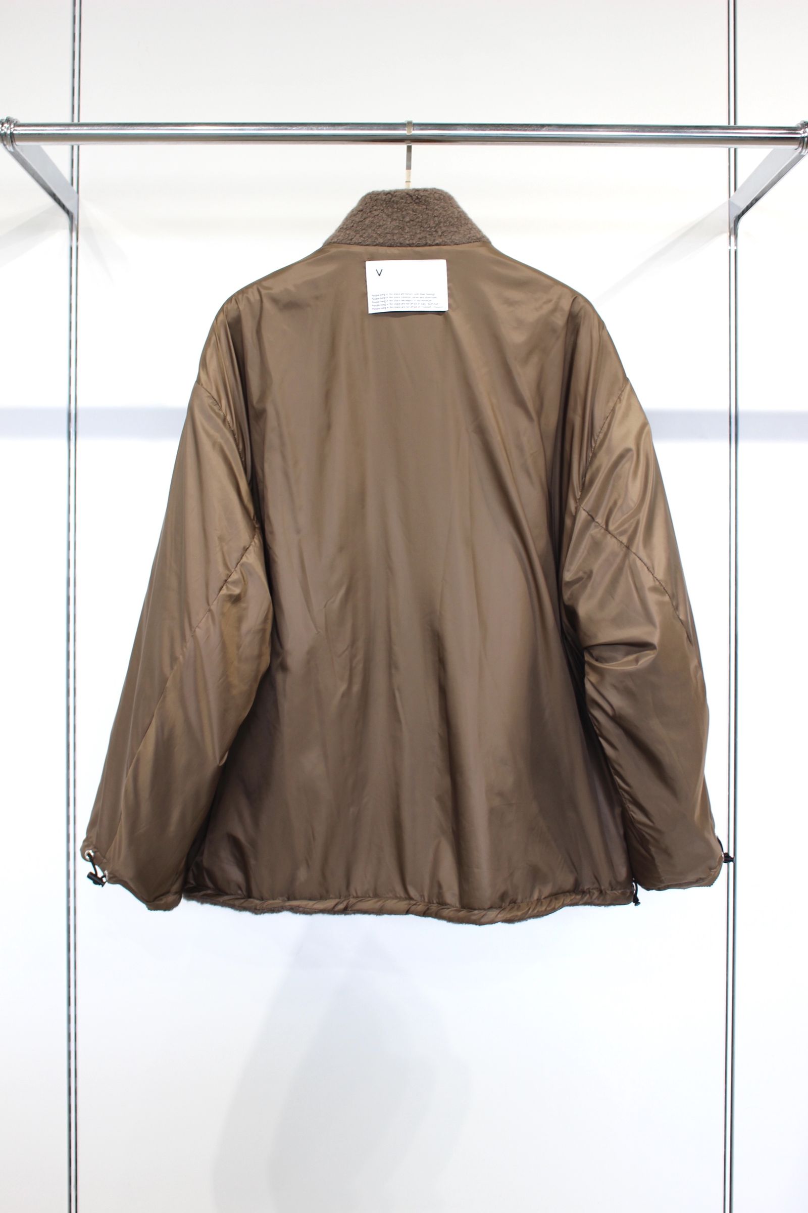 VOAAOV - BISHU ANGORA PILE JERSEY Reversible Blouson/BROWN/ボア 