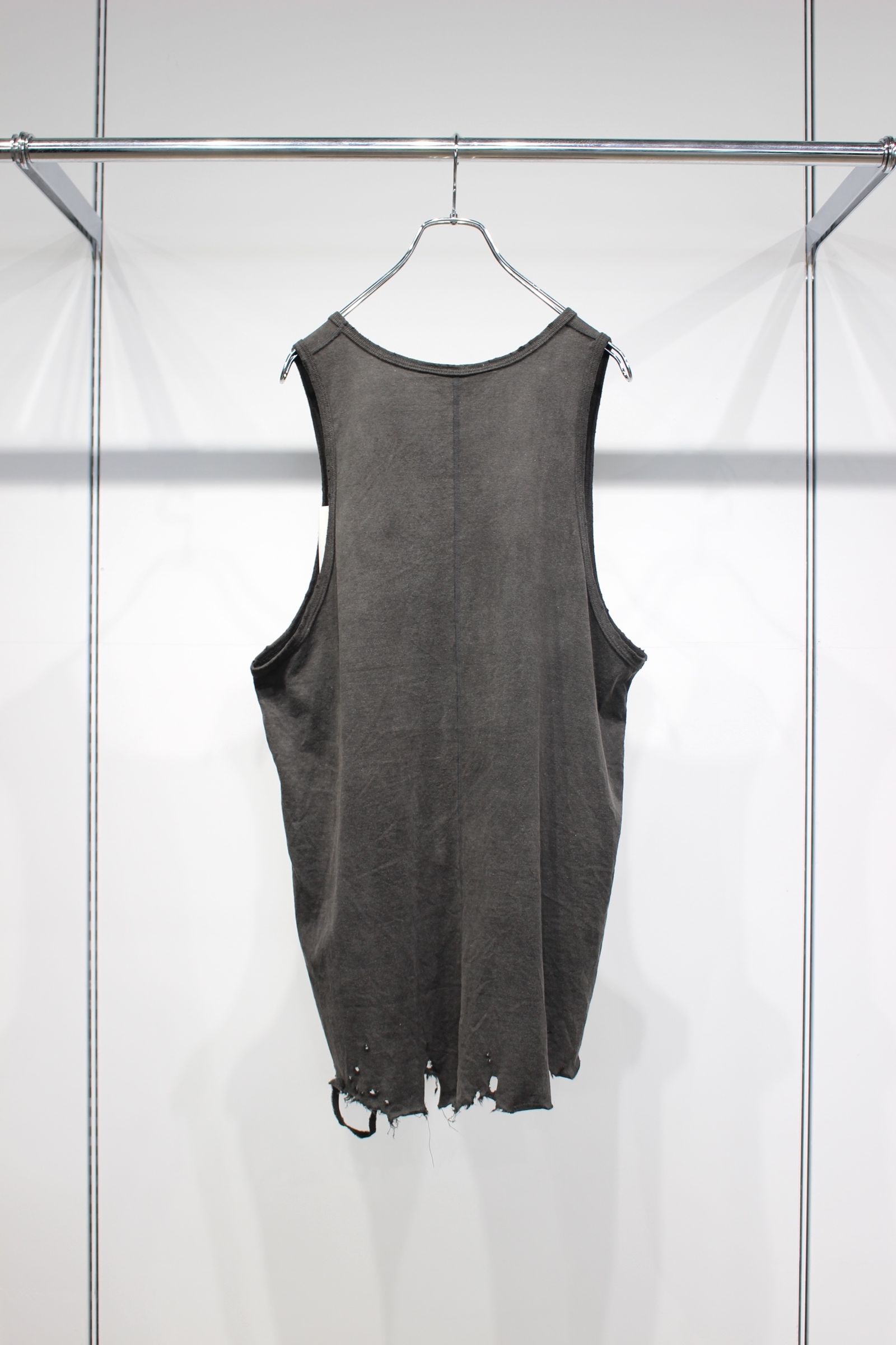 ANCELLM - DAMAGE TANK TOP | BLACK | タンクトップ | NapsNote