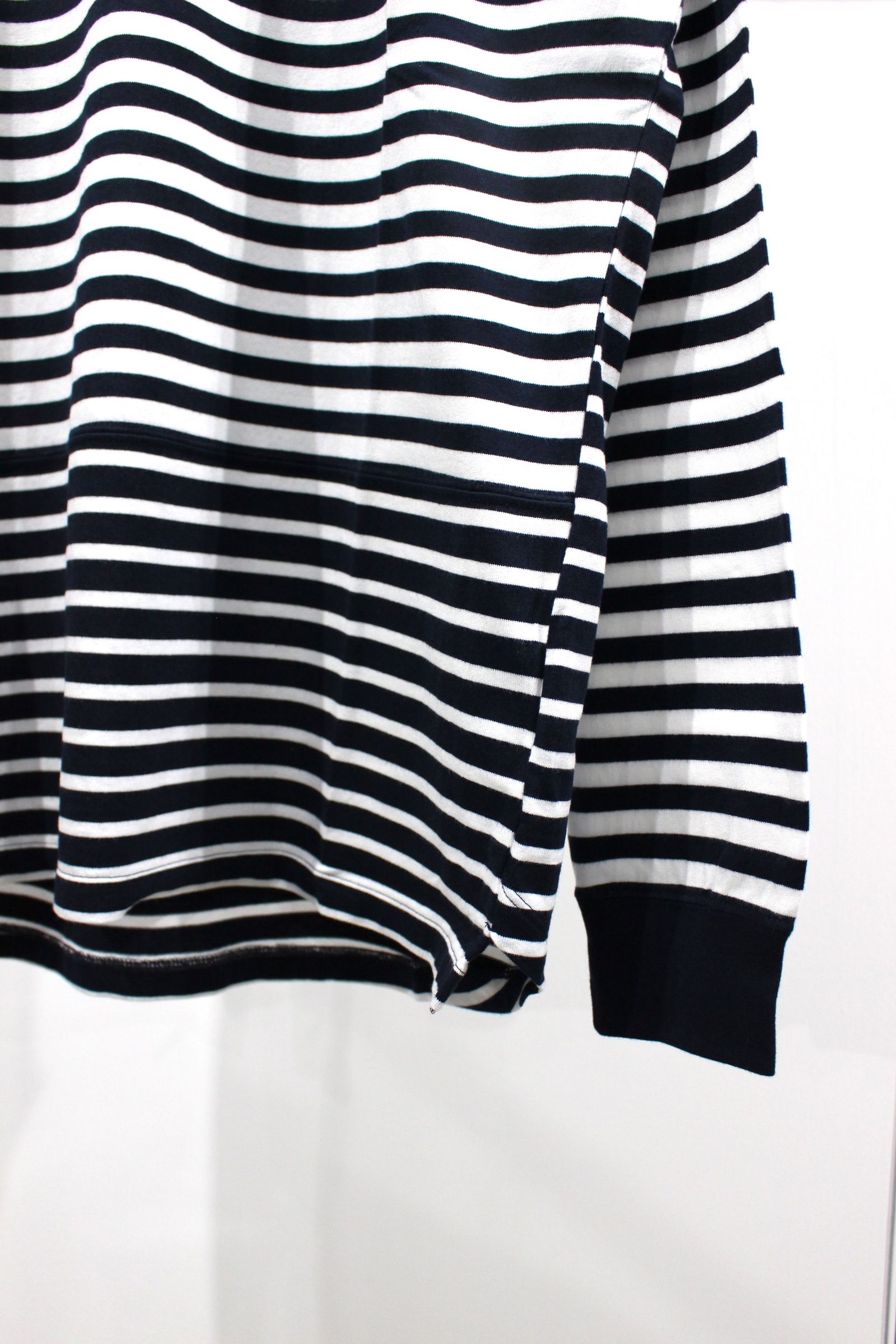 DOUBLE BORDER L/S TEE/WHITE-NAVY