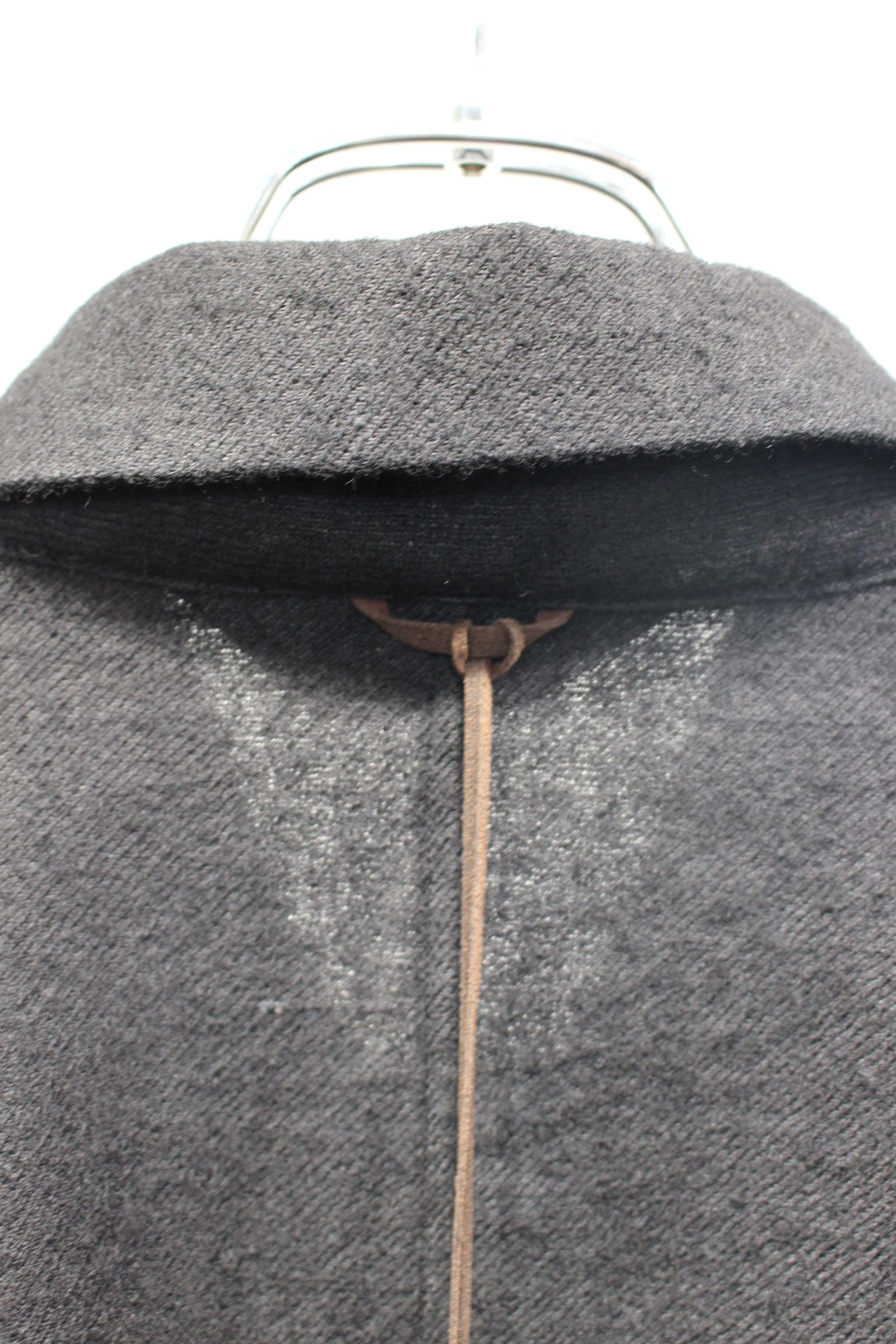 SHRINK WOOL SHORT ZIPUP SHIRT JACKET | BLACK | ショートジャケット