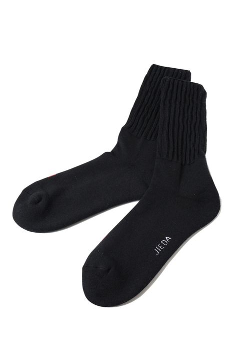 ORGANIC COTTON RIB SOCKS | BLACK | ソックス
