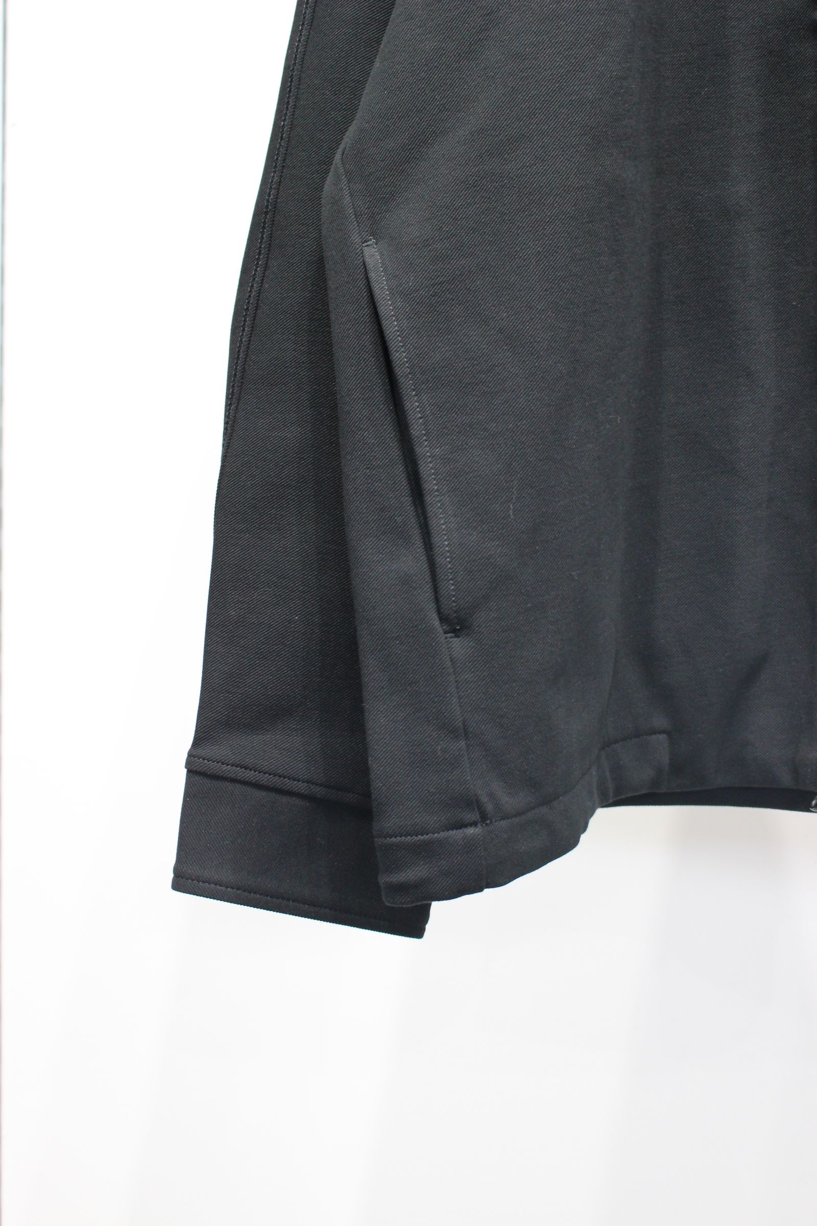 KNIT CHINO-CLOTH ZIP-UP BLOUSON | BLACK | ジップアップブルゾン