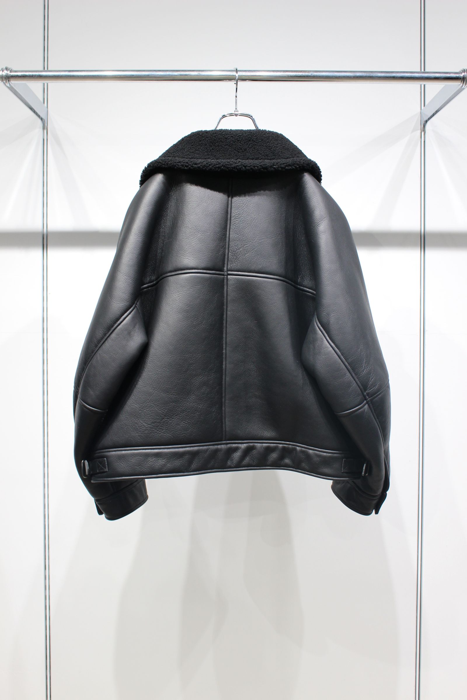[ラスト1点] MOUTON DOUBLE JACKET | BLACK | ムートンジャケット