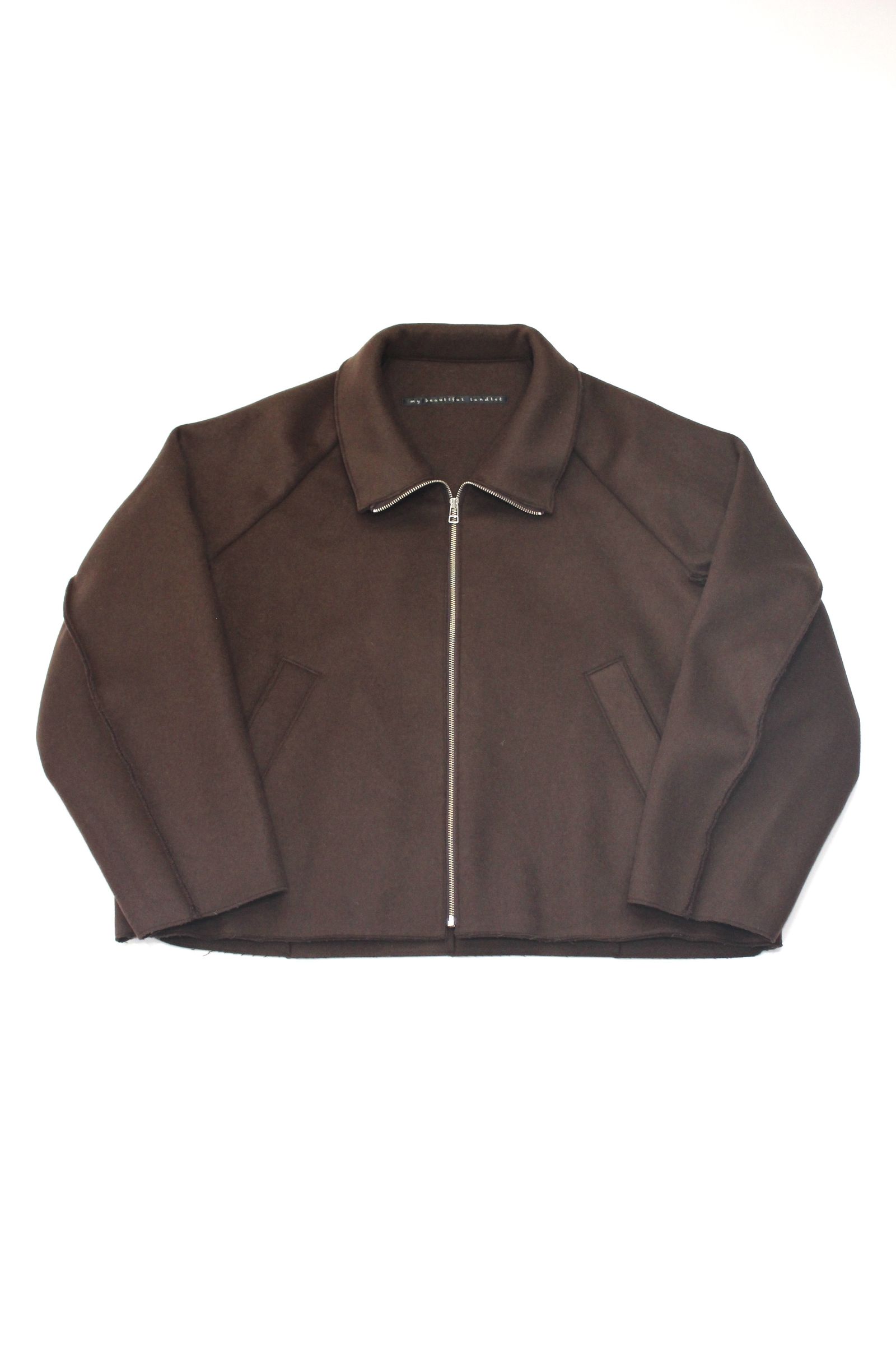 PECOLAMB DOUBLE BEAVER WOOL HI-NECK ZIP BLOUSON/ハイネックジップブルゾン