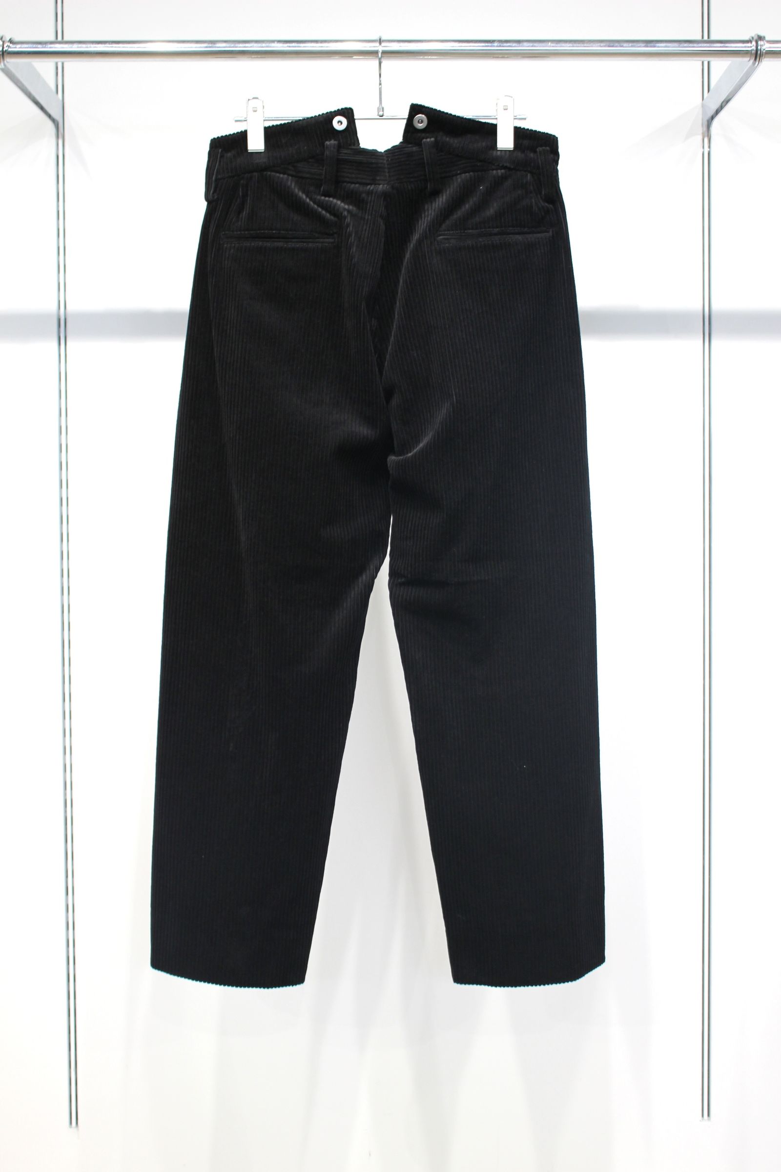 DEADSTOCK WIDE CORDUROY "BOURGERON" FRENCH WORK TROUSER | BLACK | コーデュロイスラックス