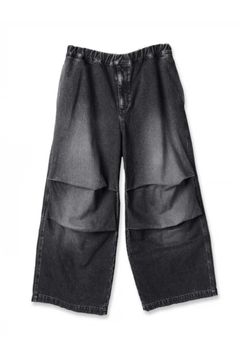 [ラスト1点] PARACHUTE DENIM PANTS | BLACK | デニム