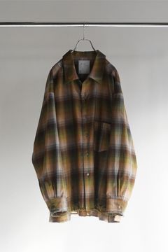 R/C CHECK CRASH LS SHIRT | BROWN GREEN | シャツ