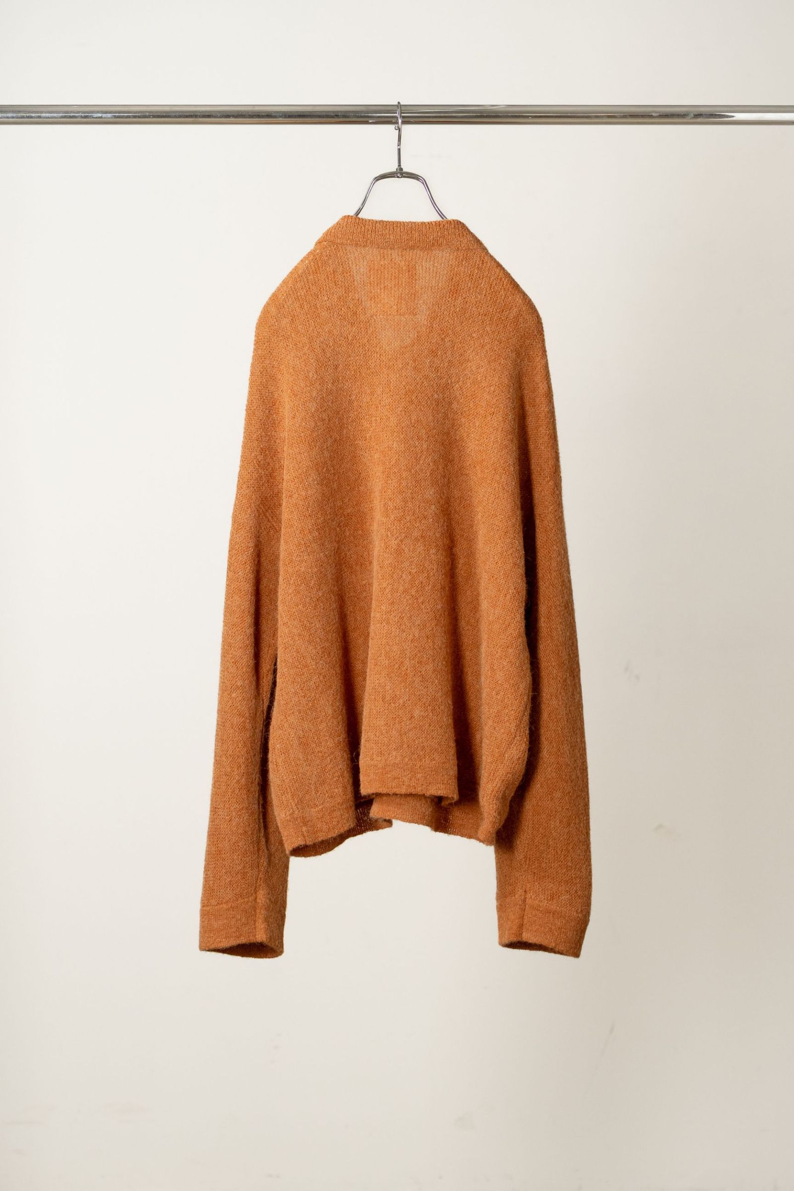 [ラスト1点] KNIT SHIRT | CAMEL | ニットシャツ