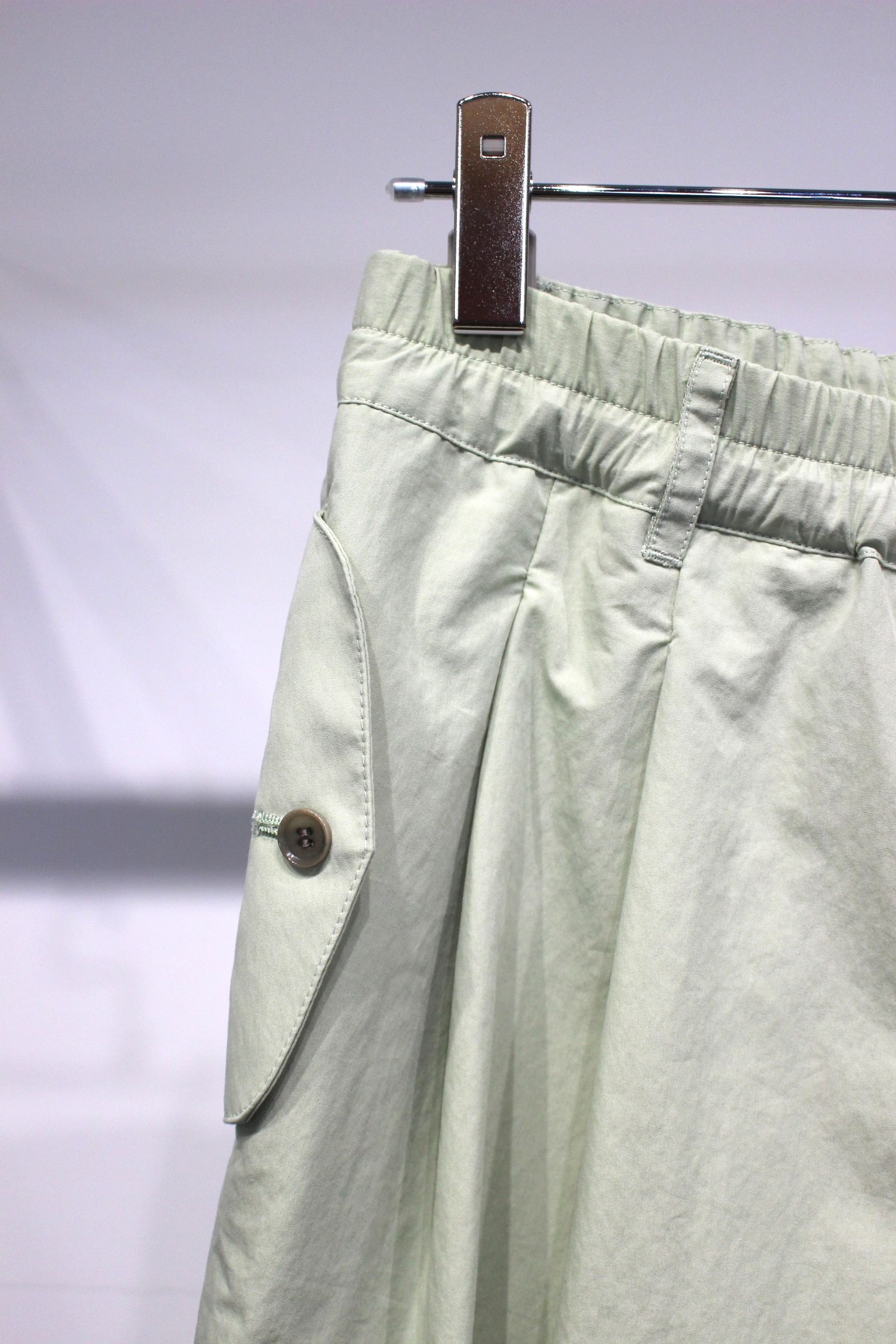 VOAAOV - SUPIMA COTTON x NYLON TYPEWRITER Easy Wide Pants