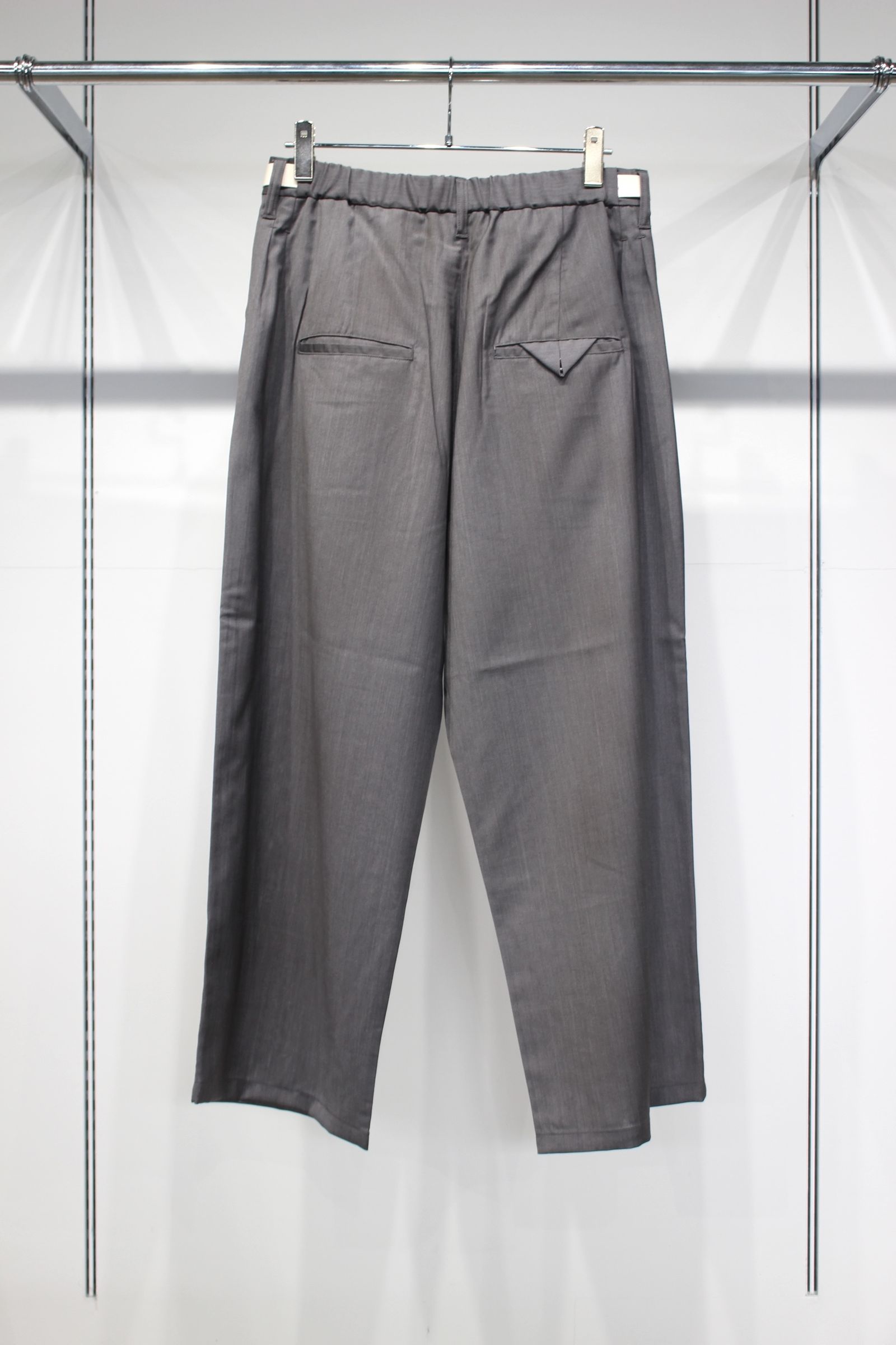 [ラスト1点] BELTED WOOL SLACKS | GRAY | スラックス