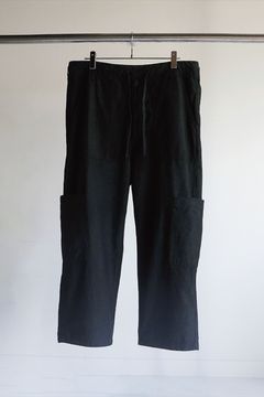 CHAMBRAY BAKER CARGO PANTS/BLACK