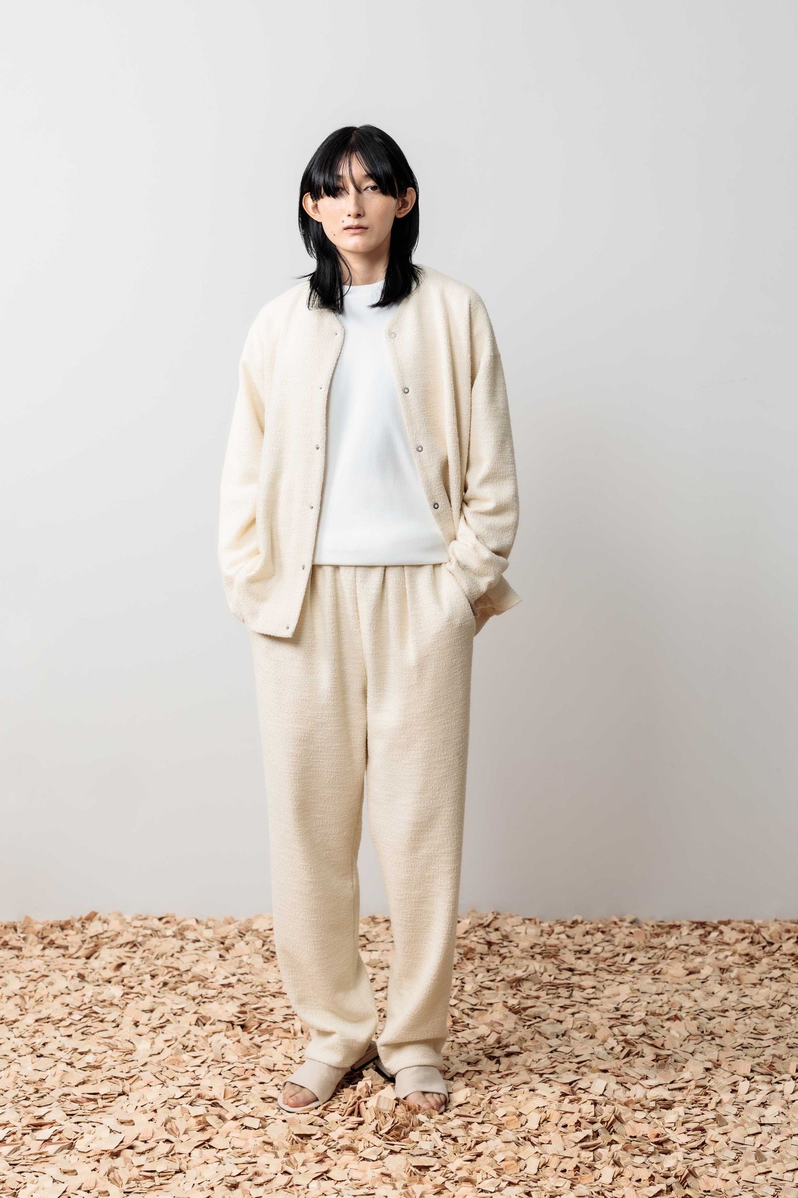 CRAPE DOUBLE-KNIT TEE L/S | WHITE | カットソー