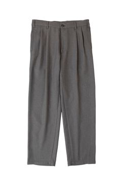 [ラスト1点] 2TUCK EASY TROUSERS | GRAY | スラックス