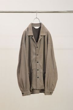 [ラスト1点] CREPE SHIRT JACKET | GREIGE | シャツジャケット