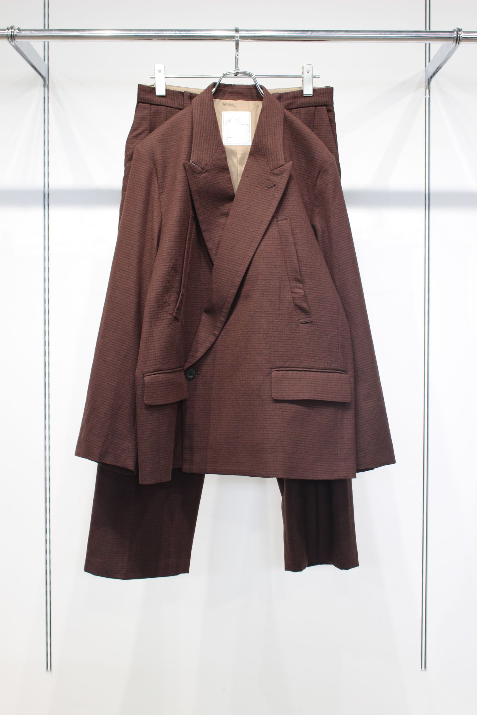 DOUBLE TAILORED JACKET | PLAID CHECK WOOL SLACKS | GRAPH CHECK | セットアップ
