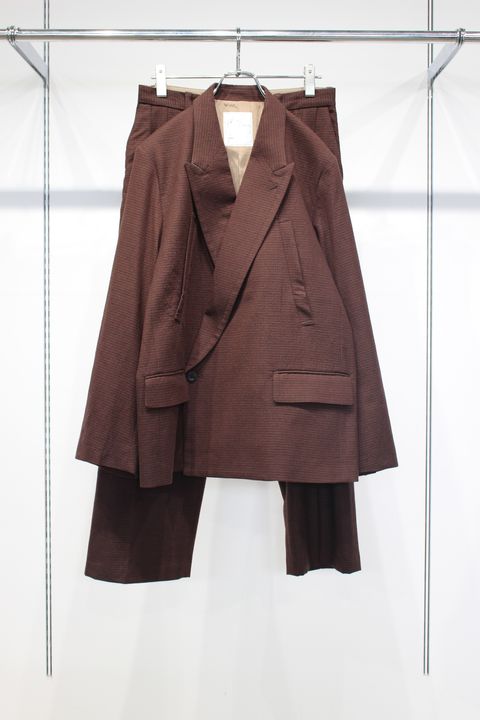 DOUBLE TAILORED JACKET | PLAID CHECK WOOL SLACKS | GRAPH CHECK | セットアップ