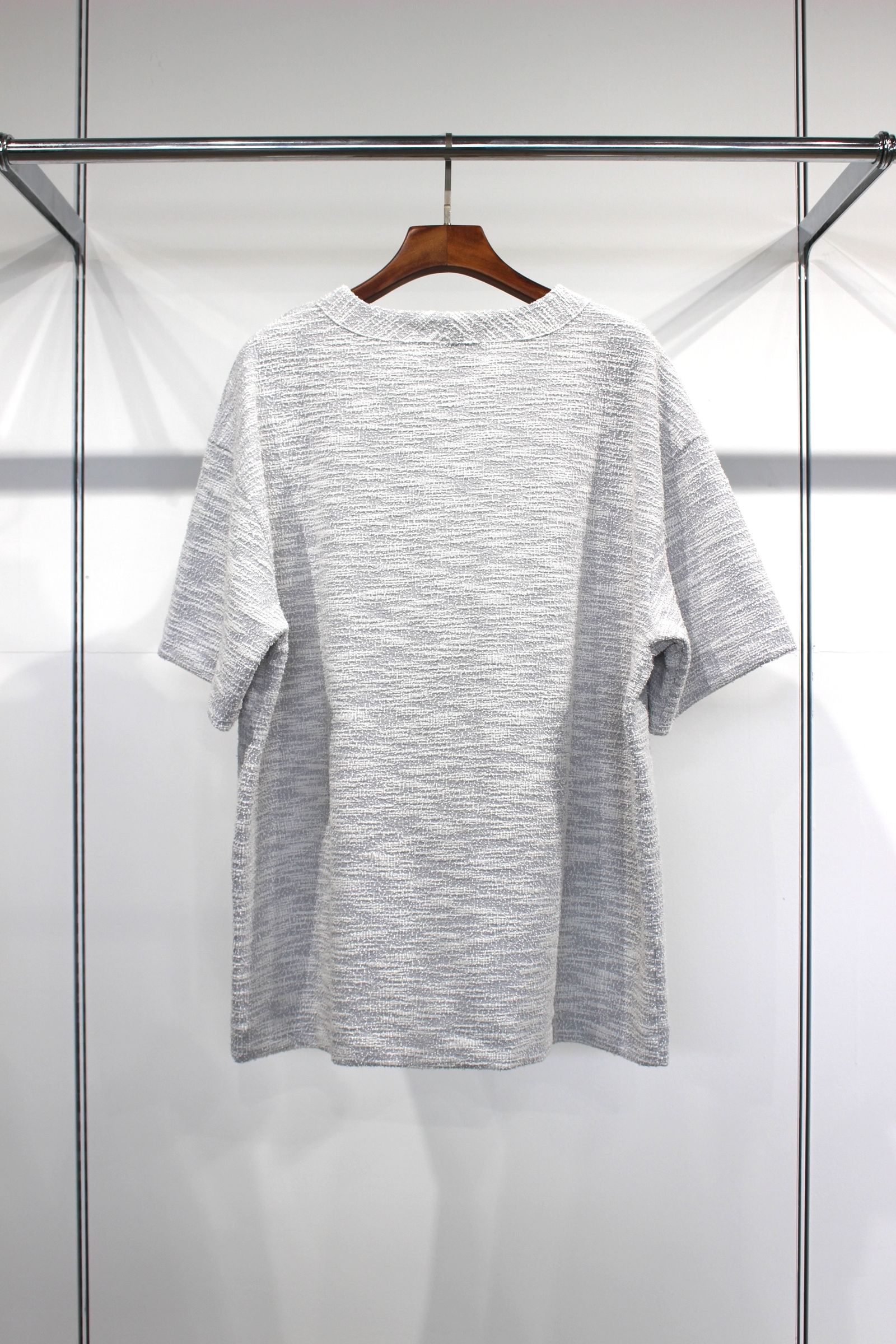 VOAAOV - Tweed Jarsey Oversize T-Shirt/BEIGE | NapsNote