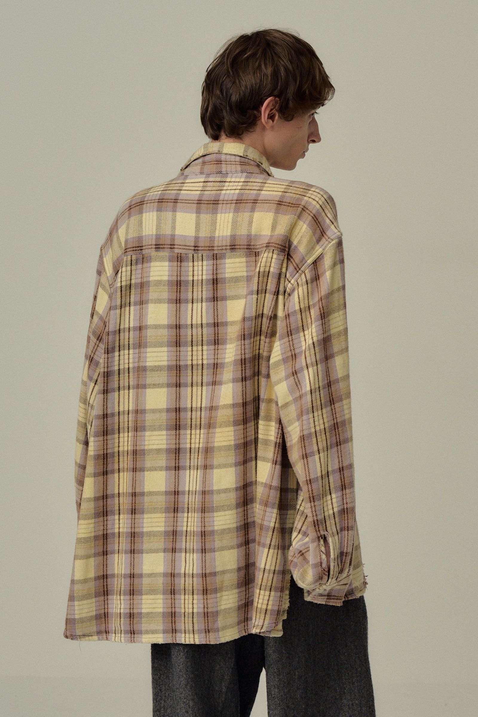 NEL CHECK OVER WORK SHIRT | IVORY | ネルシャツ