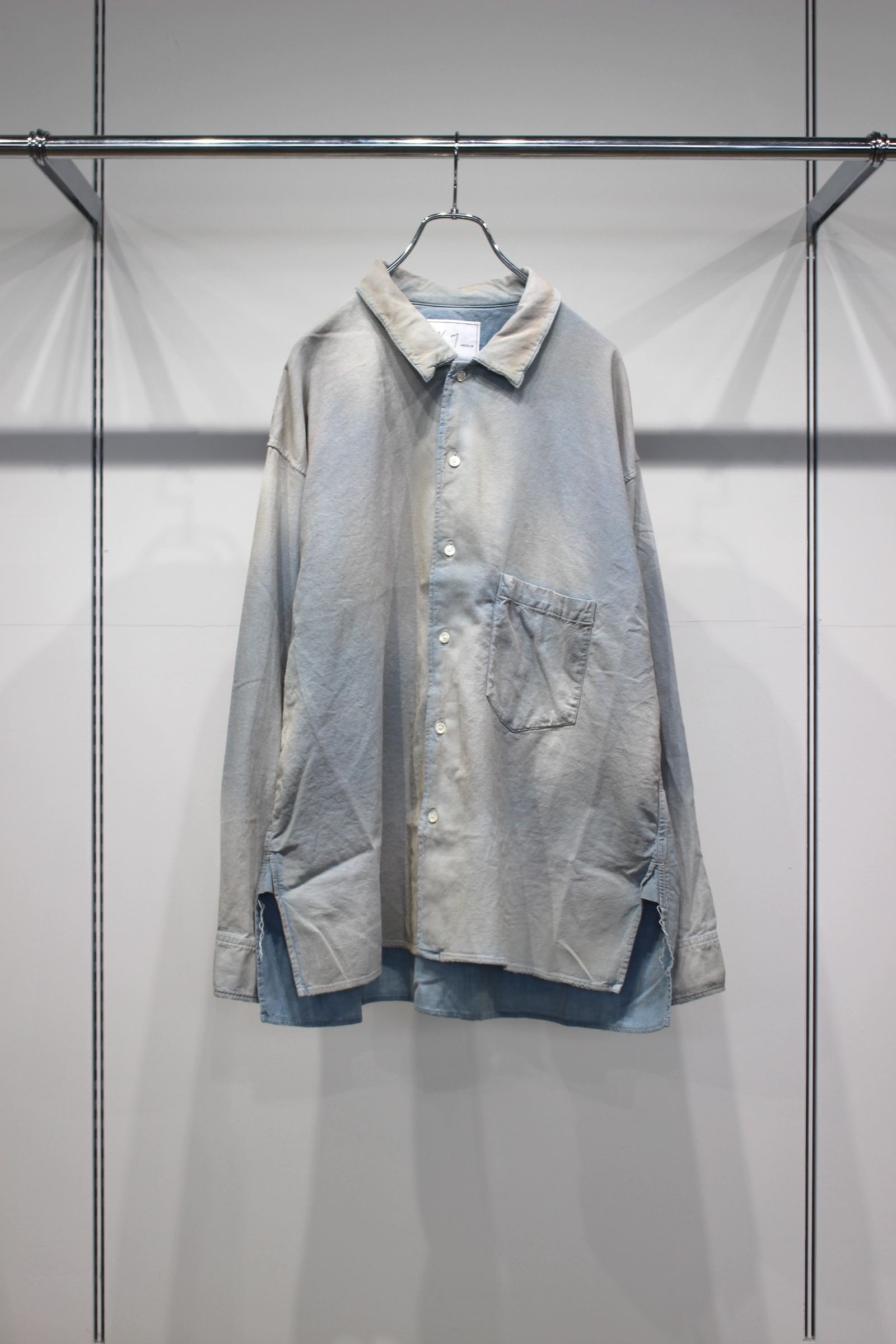 BRUSHSTROKE AGING SHIRT | INDIGO | シャツ